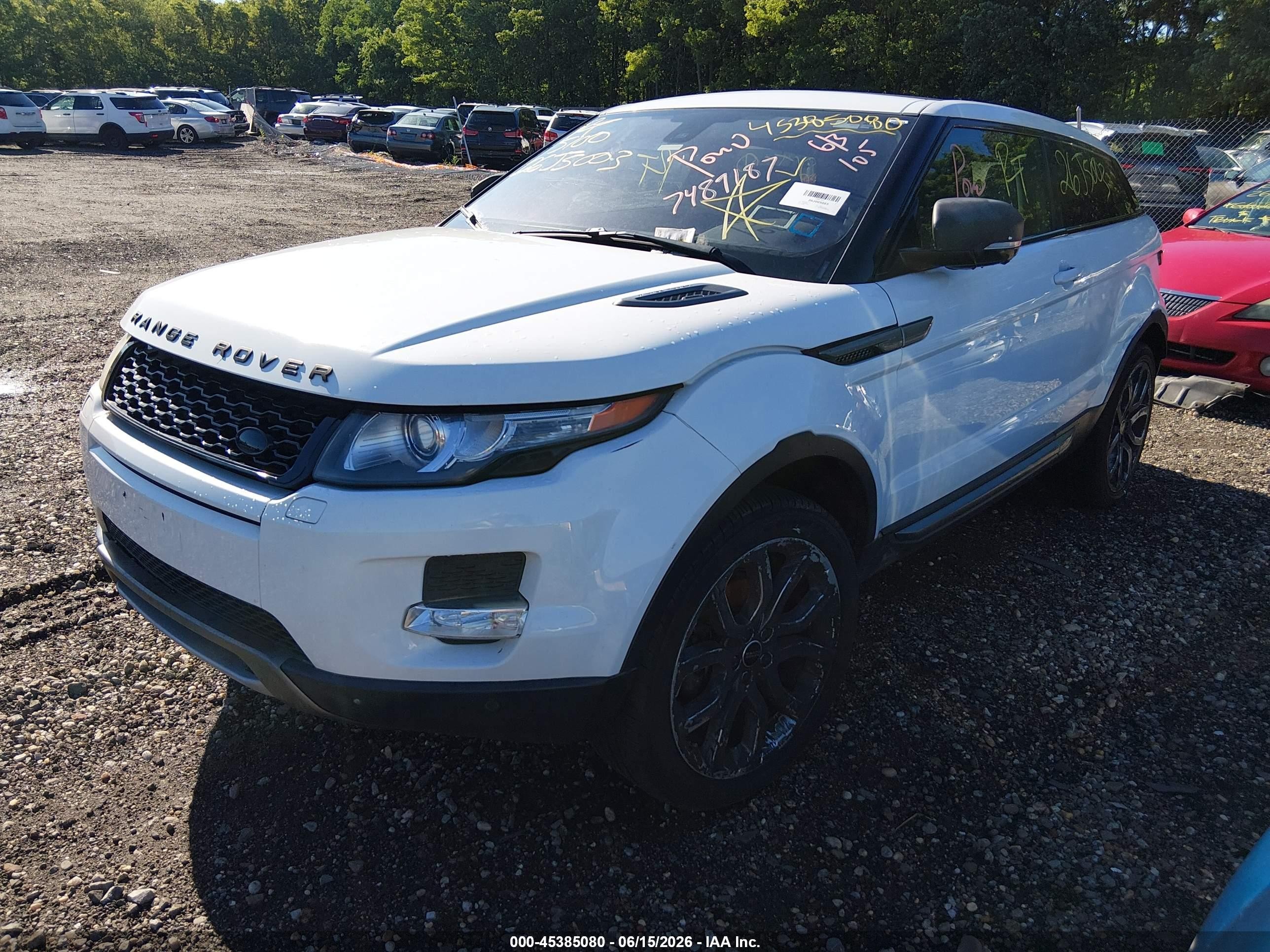 2012 Land Rover Range Rover Evoque Pure Plus White vin: SALVR1BG3CH631593