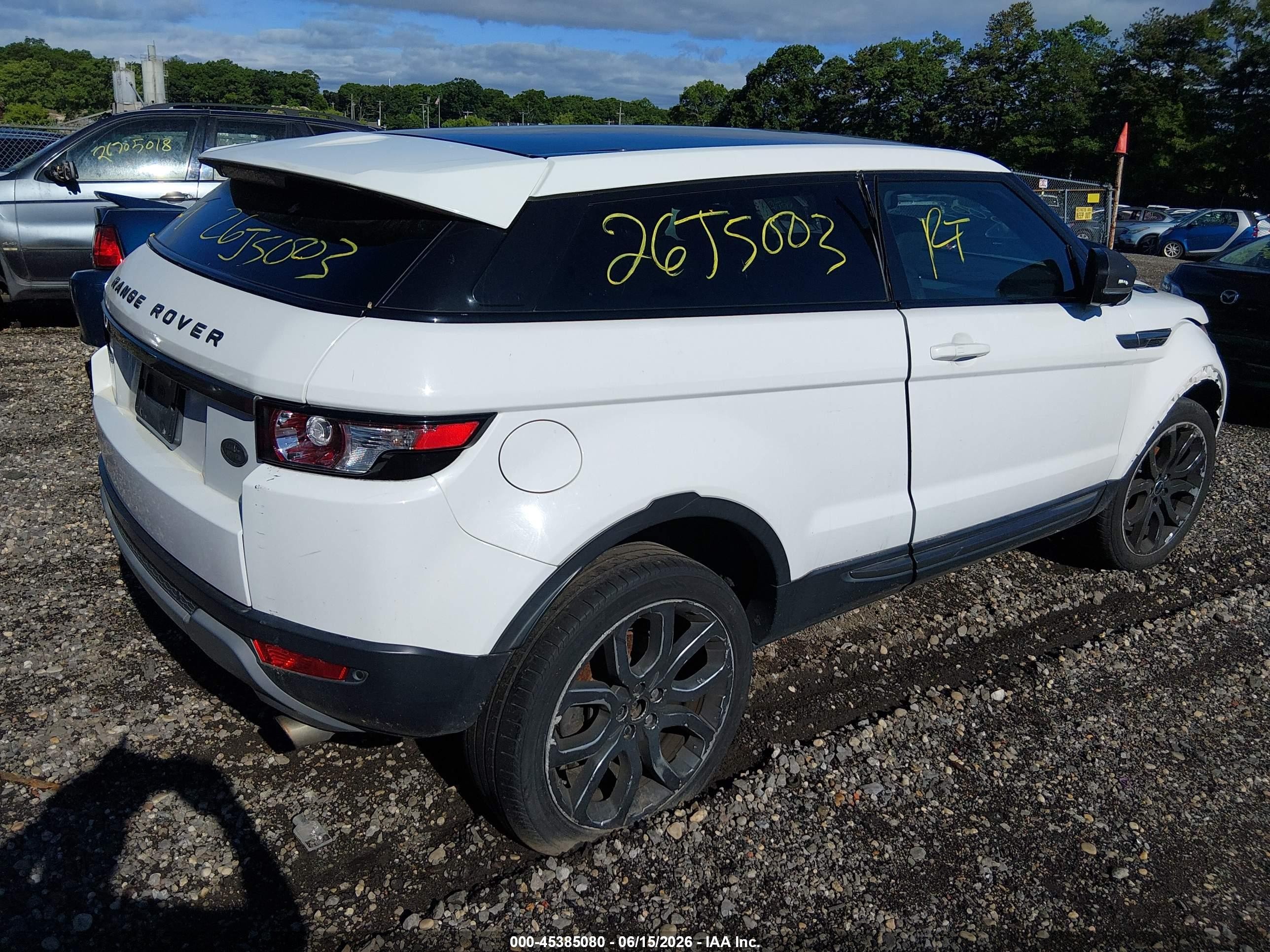 2012 Land Rover Range Rover Evoque Pure Plus White vin: SALVR1BG3CH631593