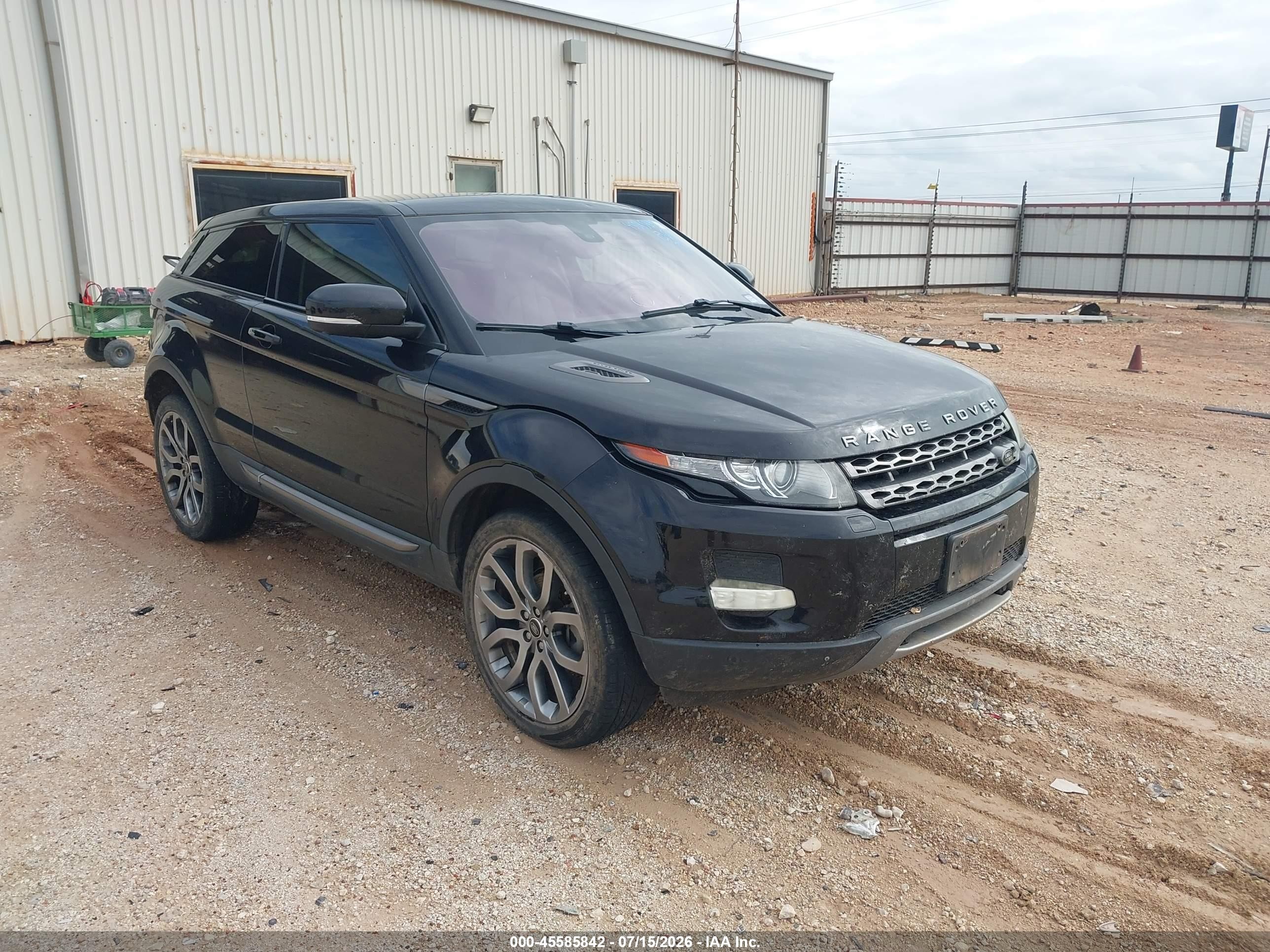 2013 Land Rover Range Rover Evoque Pure Plus Black vin: SALVR1BG4DH709882
