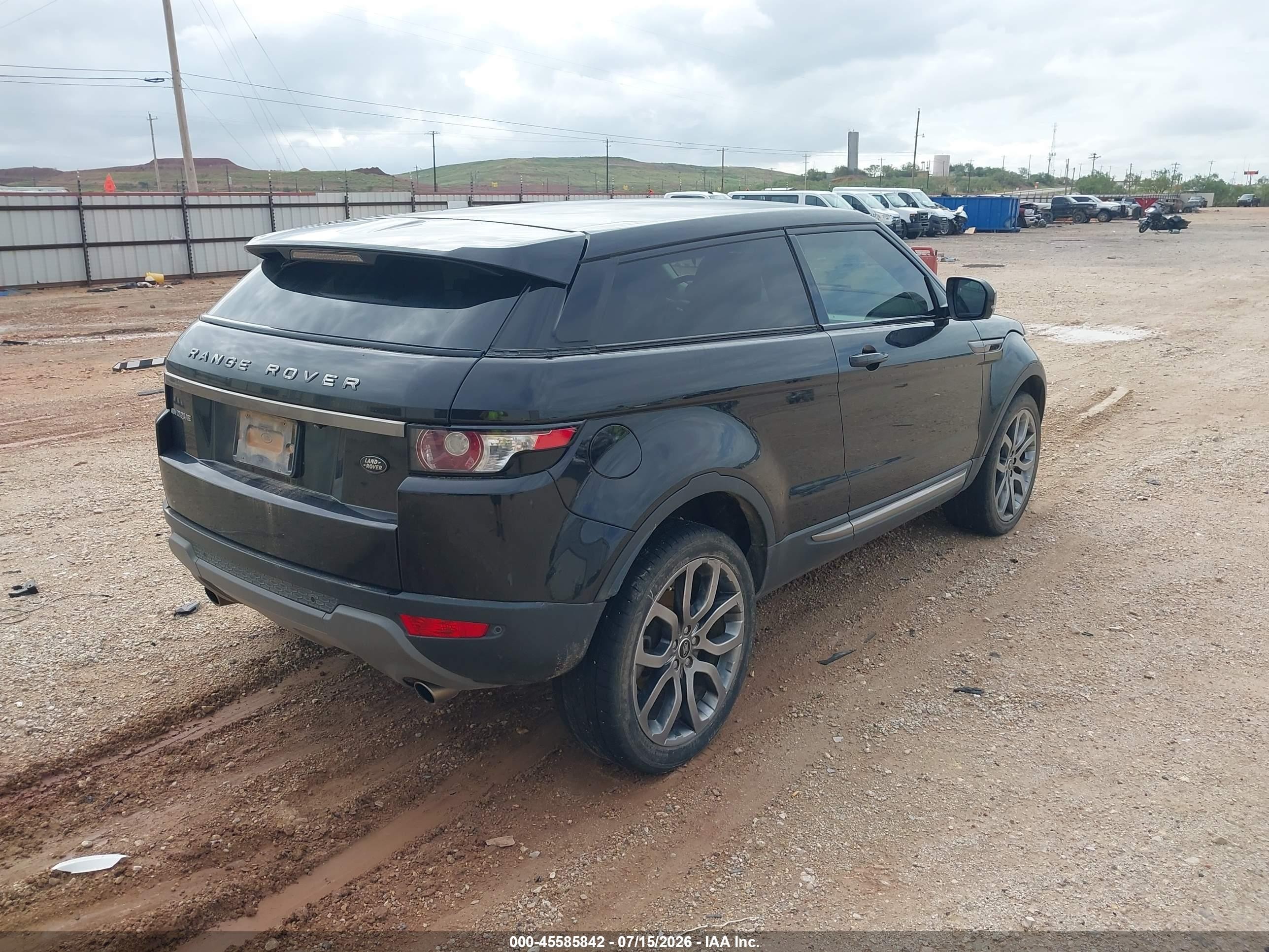2013 Land Rover Range Rover Evoque Pure Plus Black vin: SALVR1BG4DH709882