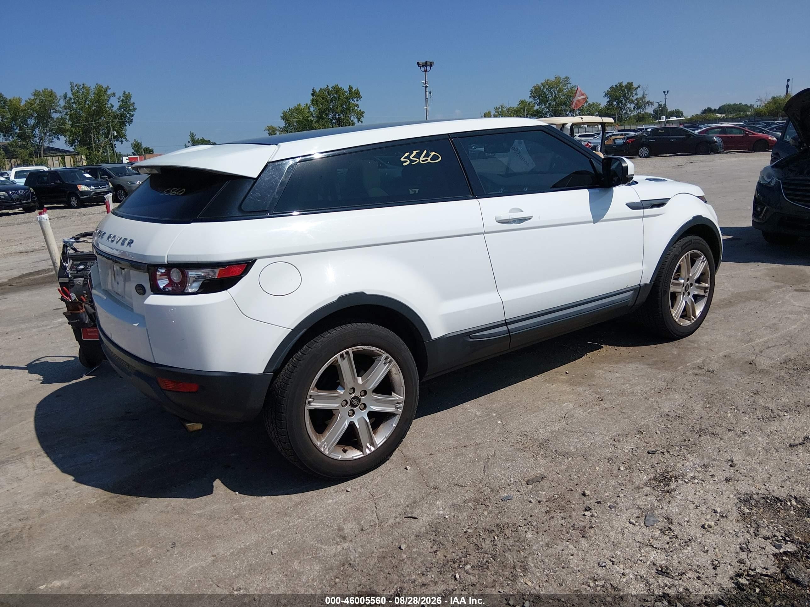 2013 Land Rover Range Rover Evoque Pure Plus White vin: SALVR1BG4DH711762