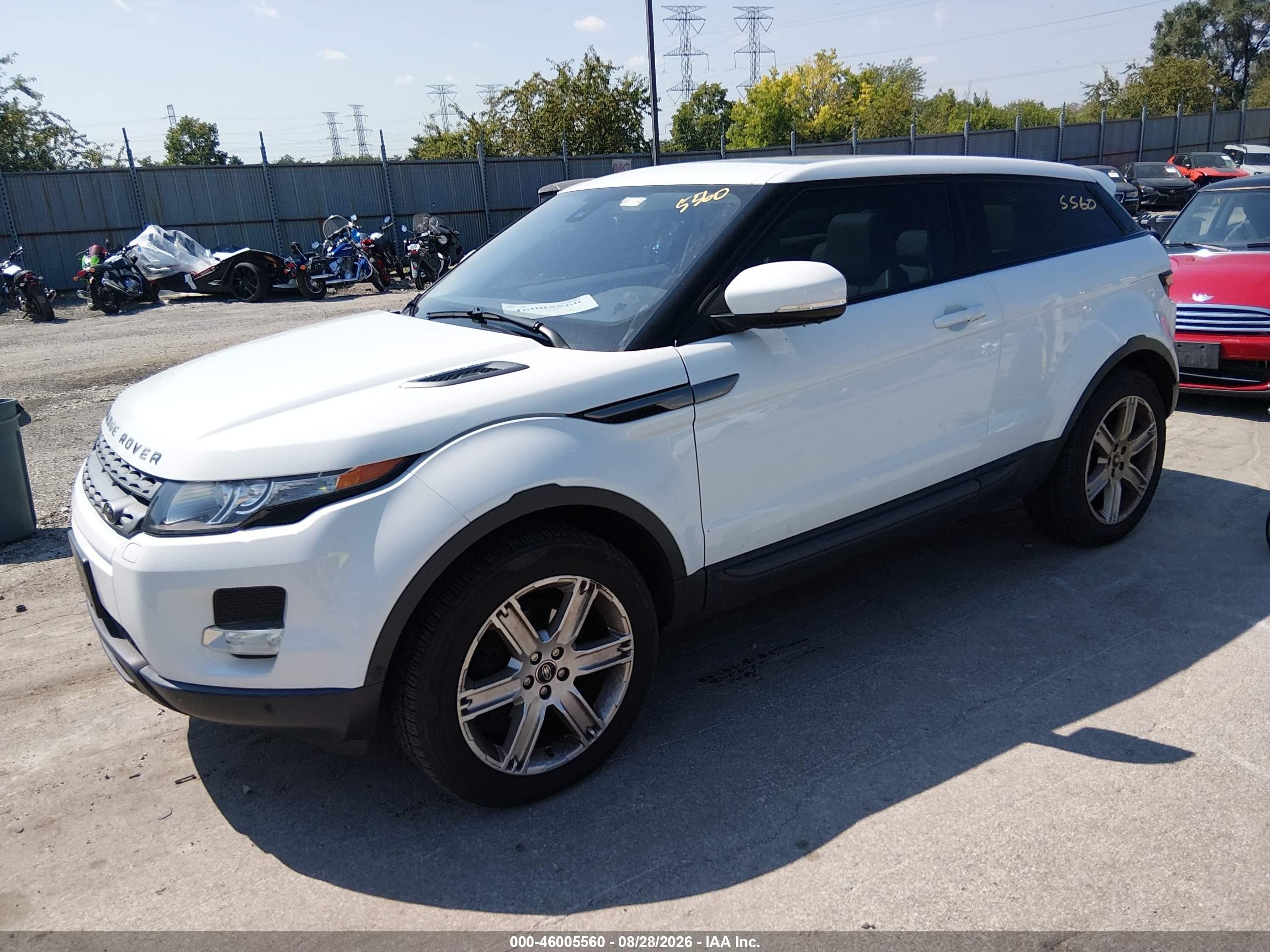 2013 Land Rover Range Rover Evoque Pure Plus White vin: SALVR1BG4DH711762