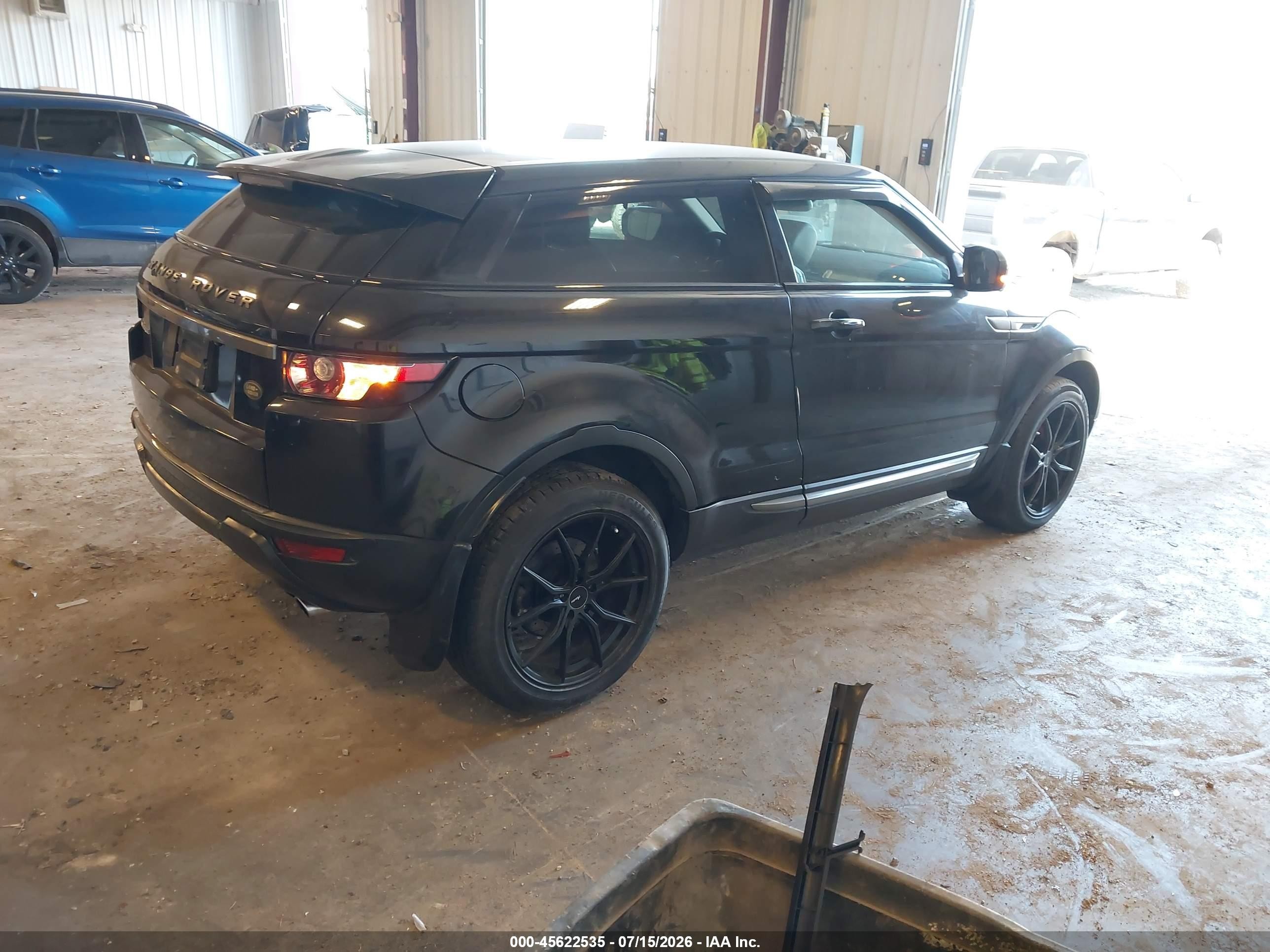 2013 Land Rover Range Rover Evoque Pure Plus Black vin: SALVR1BG7DH785662