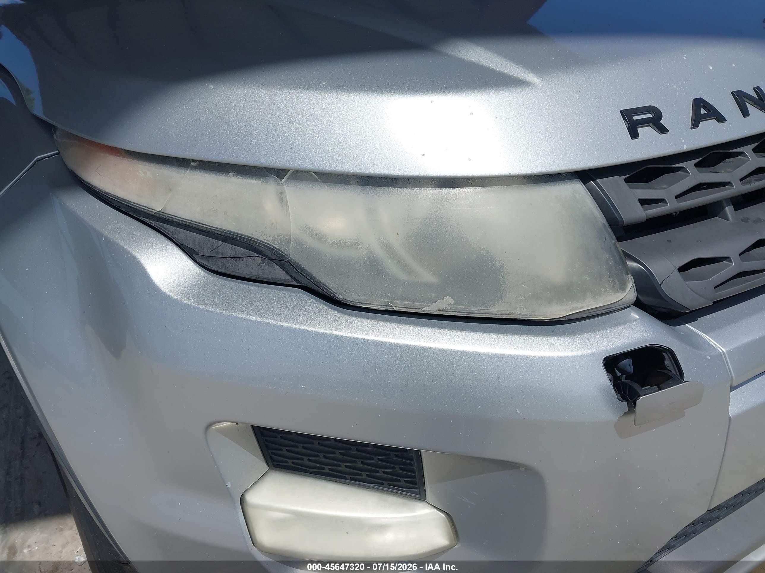 2013 Land Rover Range Rover Evoque Pure Silver vin: SALVR2BG1DH708419