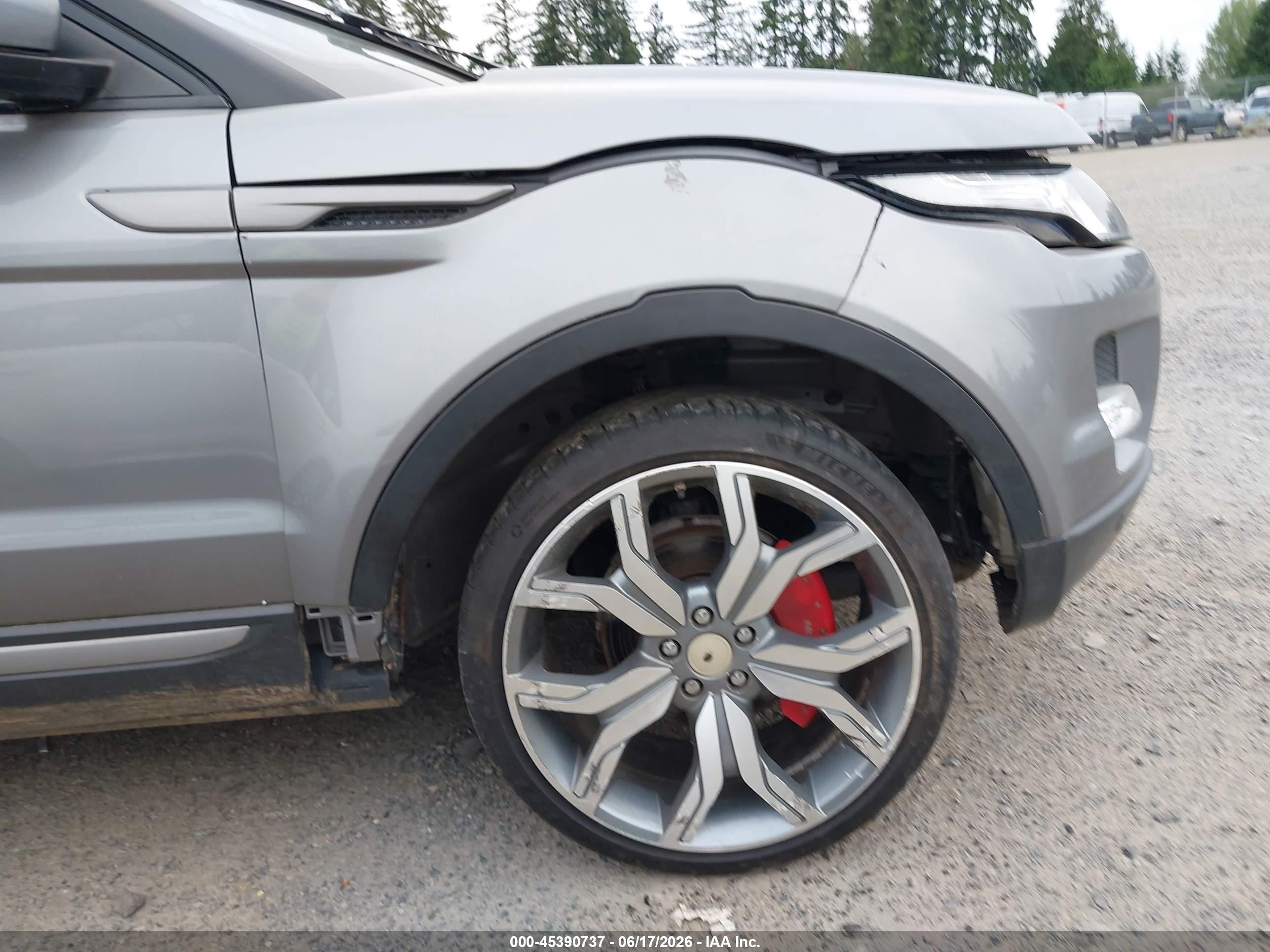 2013 Land Rover Range Rover Evoque Pure Gray vin: SALVR2BG2DH800834