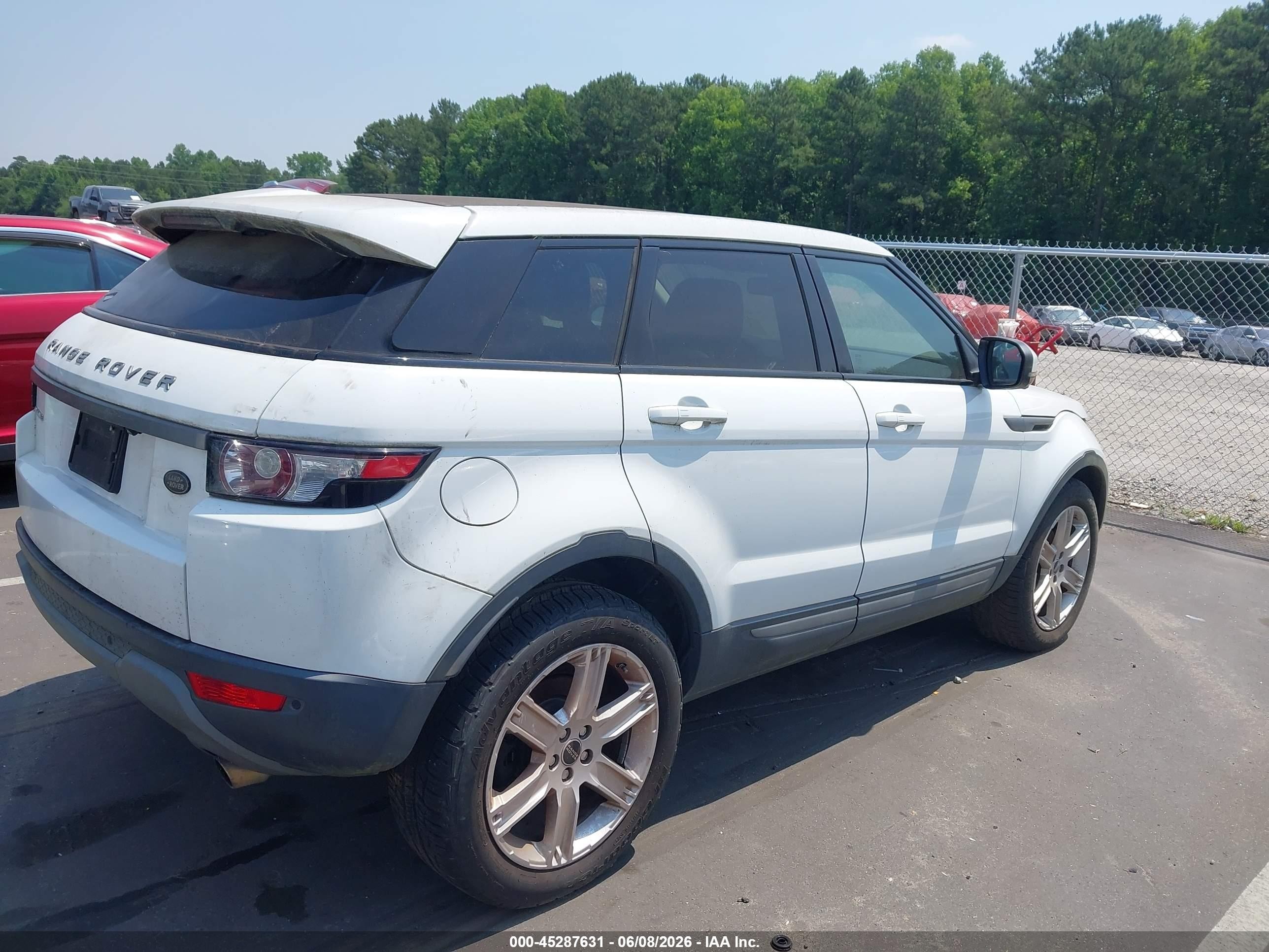 2012 Land Rover Range Rover Evoque Pure Plus White vin: SALVR2BG3CH630093