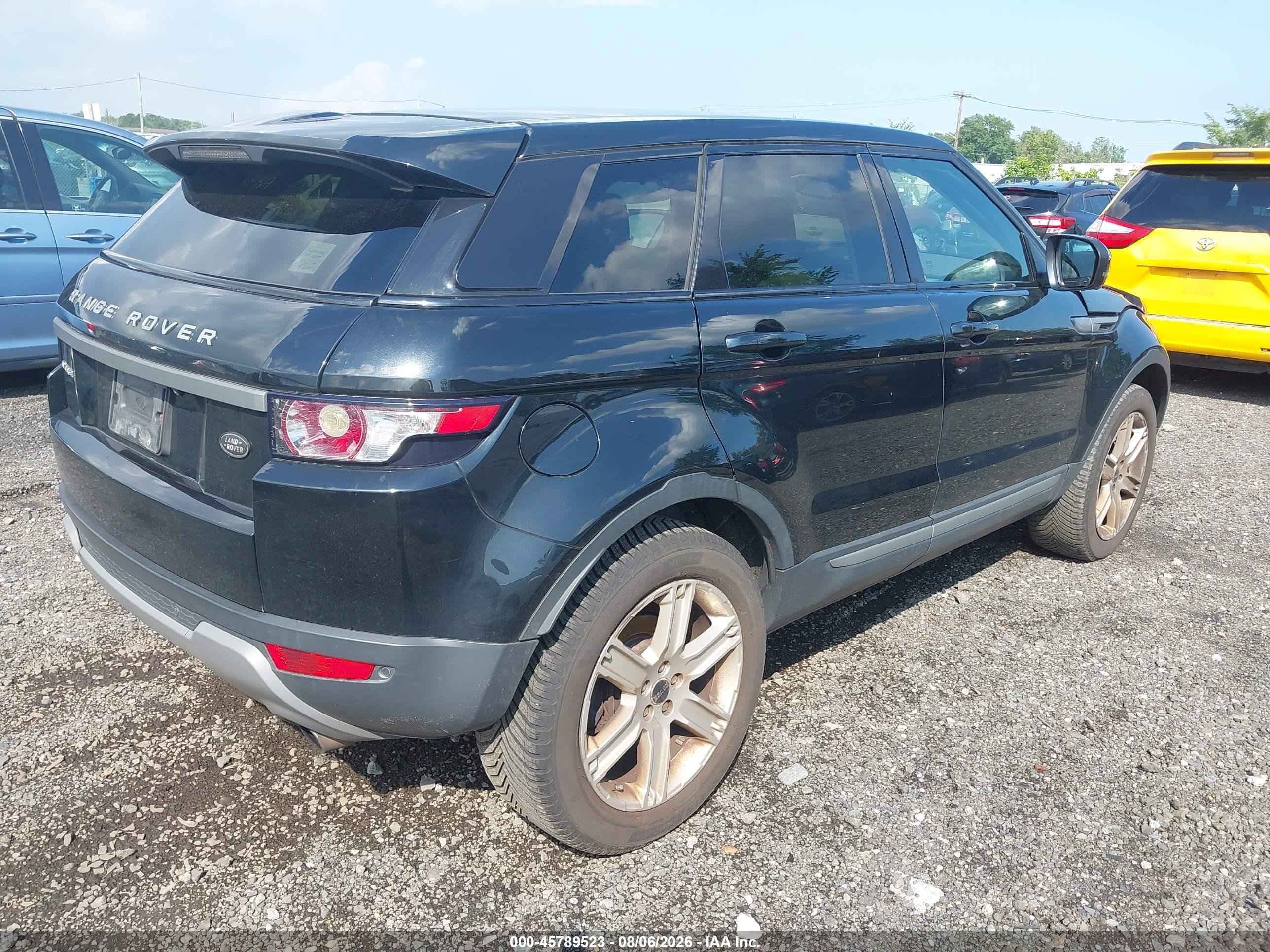 2012 Land Rover Range Rover Evoque Pure Plus Black vin: SALVR2BG3CH664454
