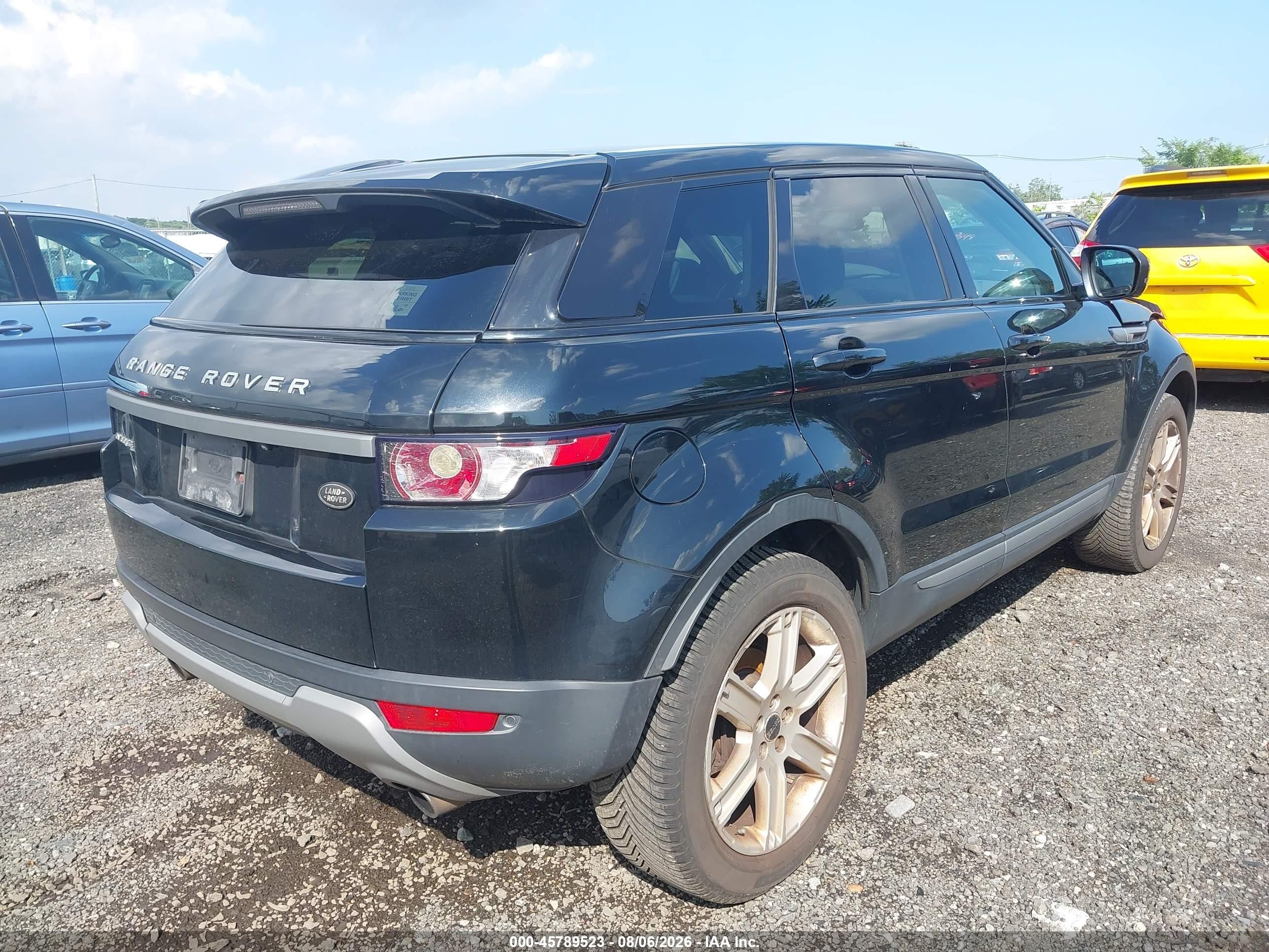 2012 Land Rover Range Rover Evoque Pure Plus Black vin: SALVR2BG3CH664454