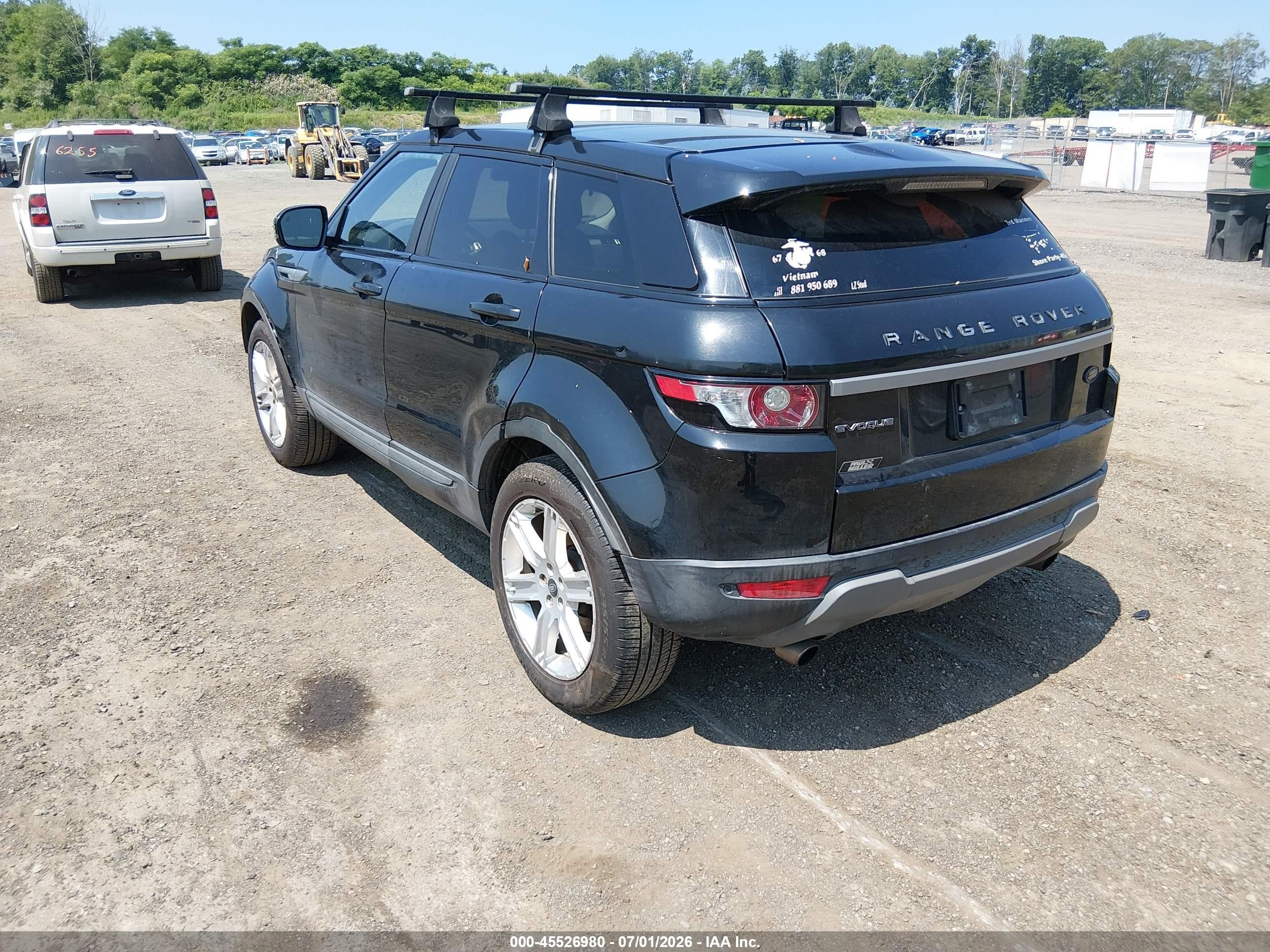 2013 Land Rover Range Rover Evoque Pure Черный vin: SALVR2BG3DH807260