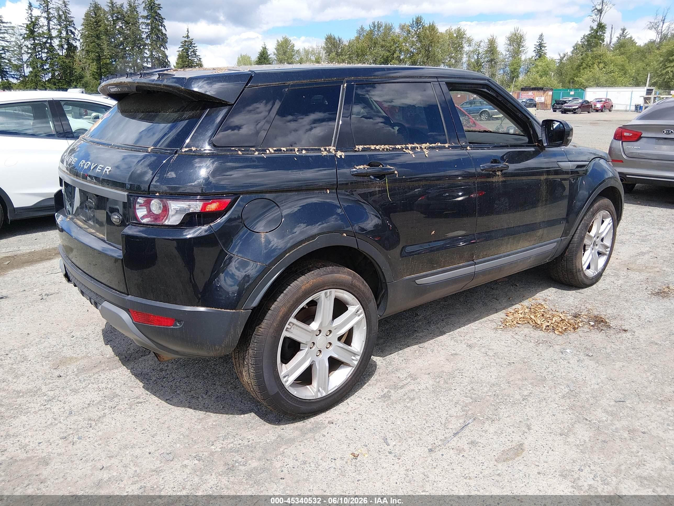 2012 Land Rover Range Rover Evoque   Black vin: SALVR2BG5CH617569