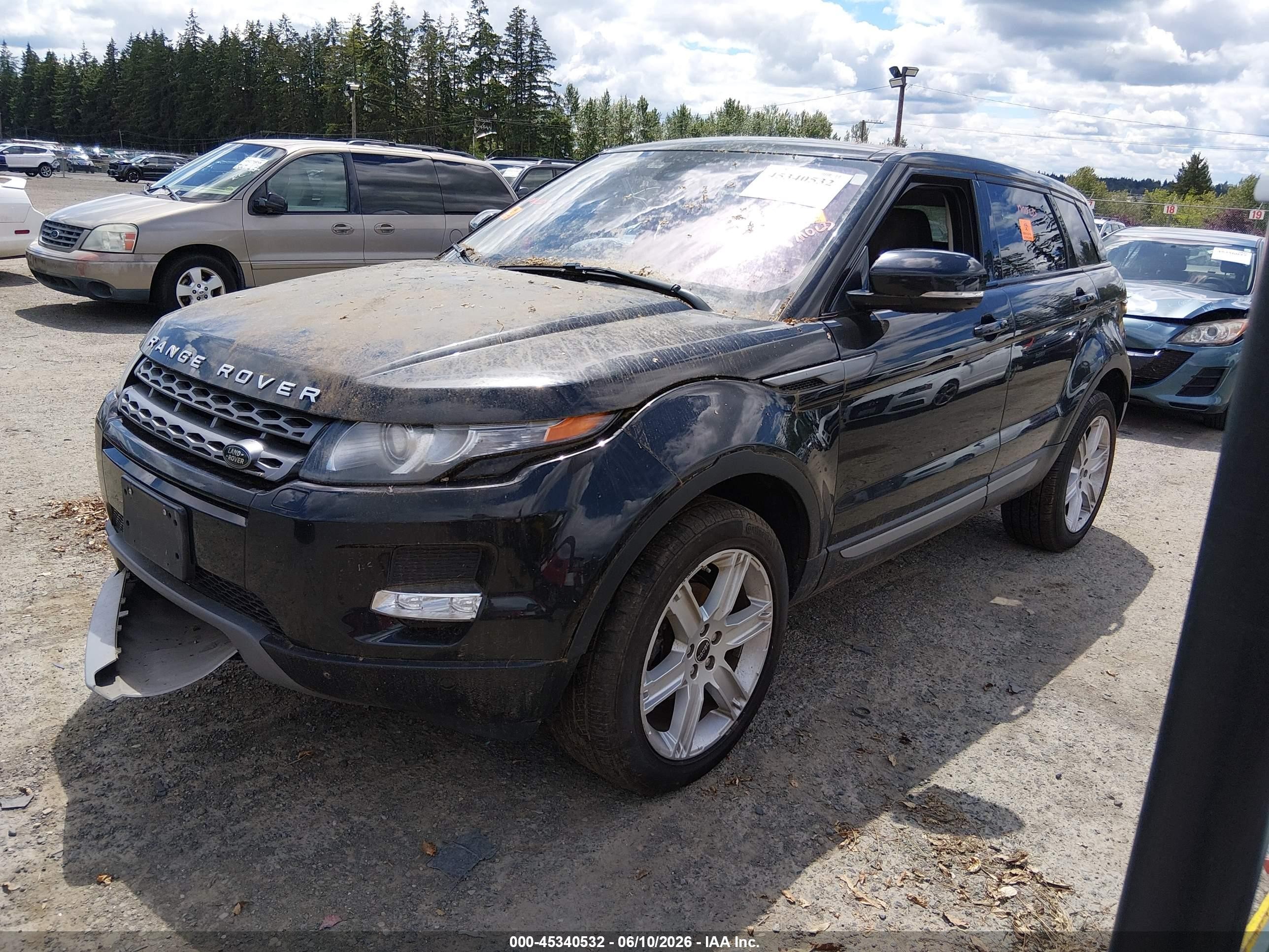 2012 Land Rover Range Rover Evoque   Black vin: SALVR2BG5CH617569