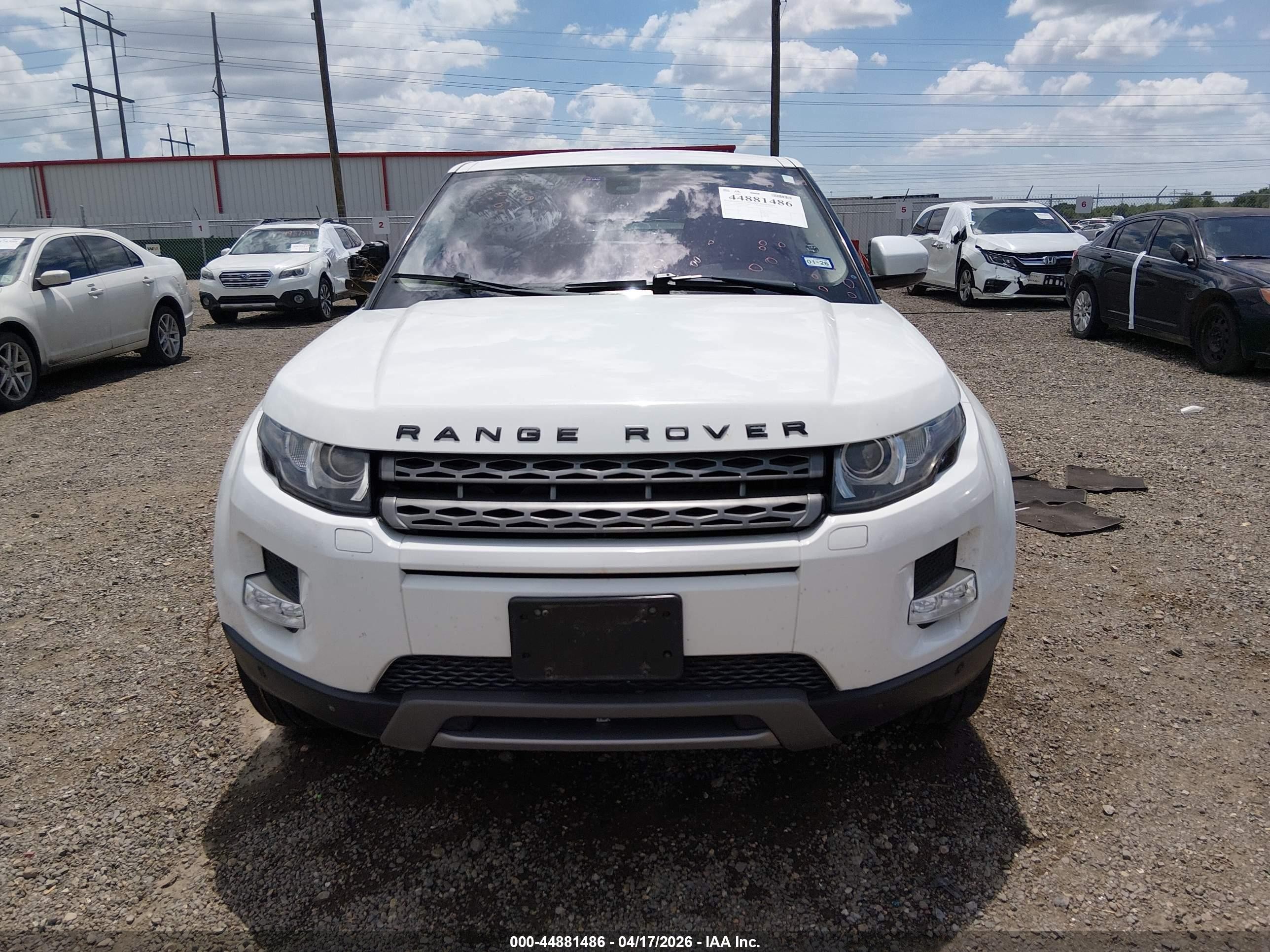2012 Land Rover Range Rover Evoque Pure Plus White vin: SALVR2BG9CH632642