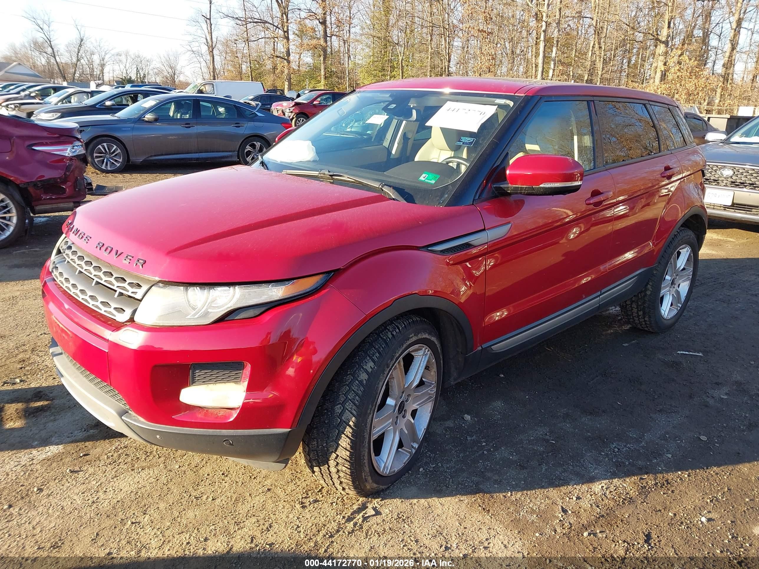 2012 Land Rover Range Rover Evoque Pure Plus Red vin: SALVR2BG9CH660702