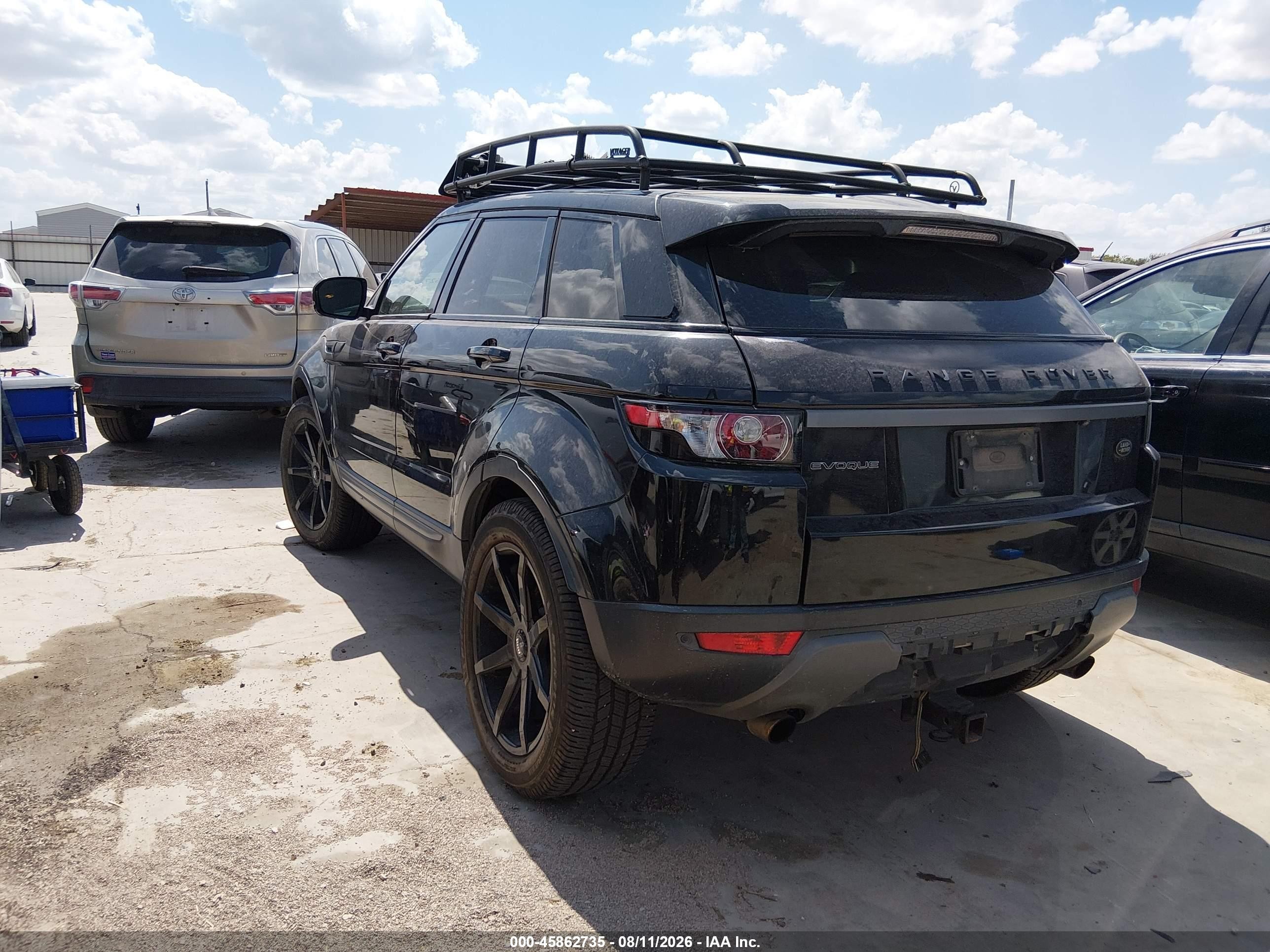 2012 Land Rover Range Rover Evoque Pure Plus Black vin: SALVR2BGXCH617373