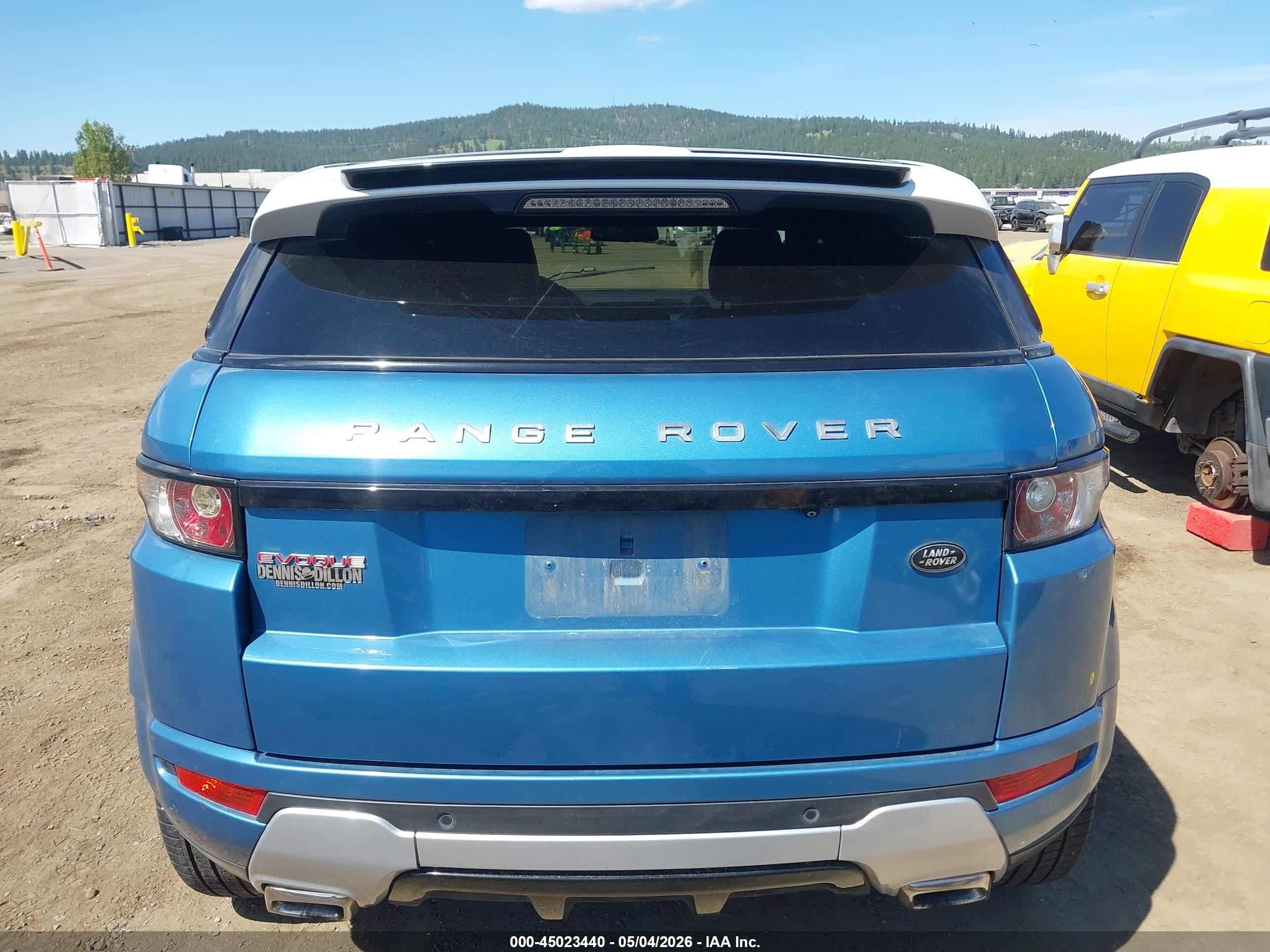2012 Land Rover Range Rover Evoque Pure Plus Blue vin: SALVT2BG3CH646778