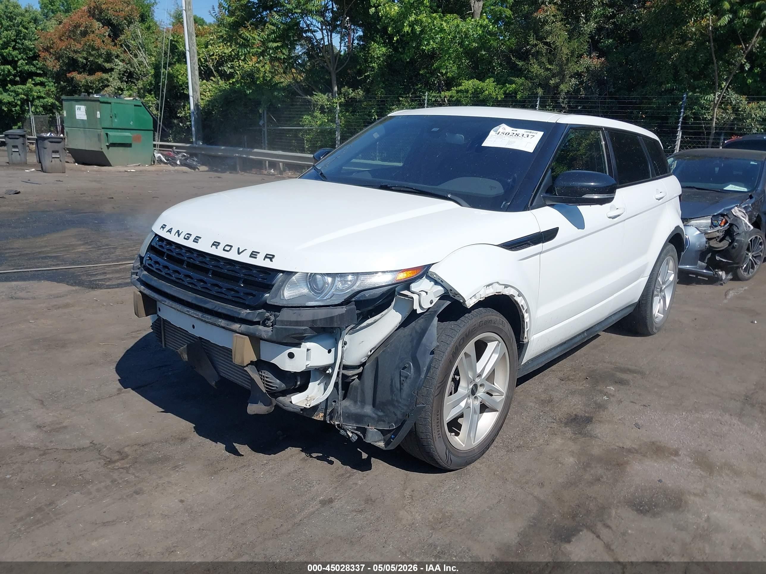2012 Land Rover Range Rover Evoque Pure Plus White vin: SALVT2BG7CH690492