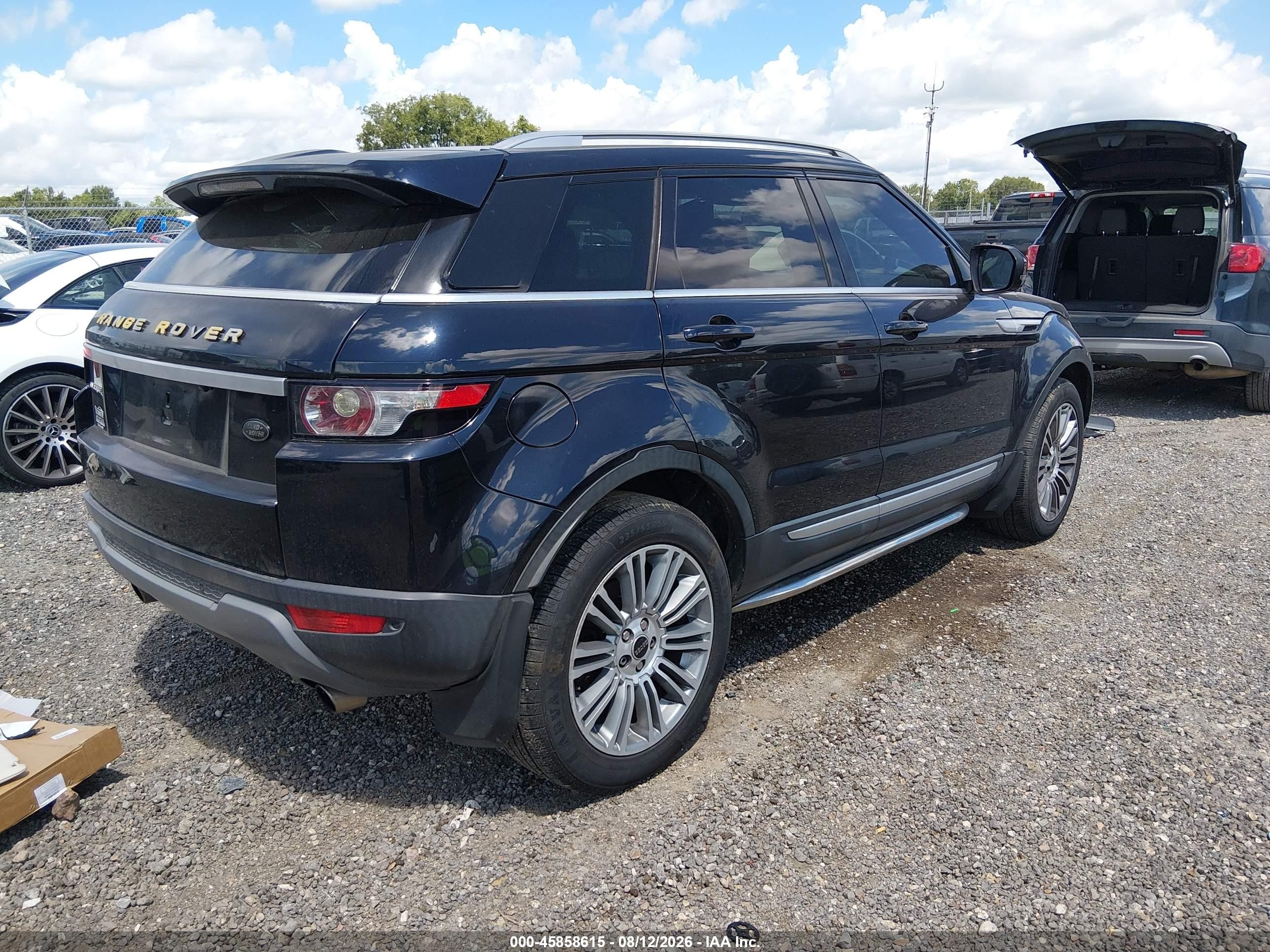 2012 Land Rover Range Rover Evoque Pure Plus Black vin: SALVV2BG6CH606754