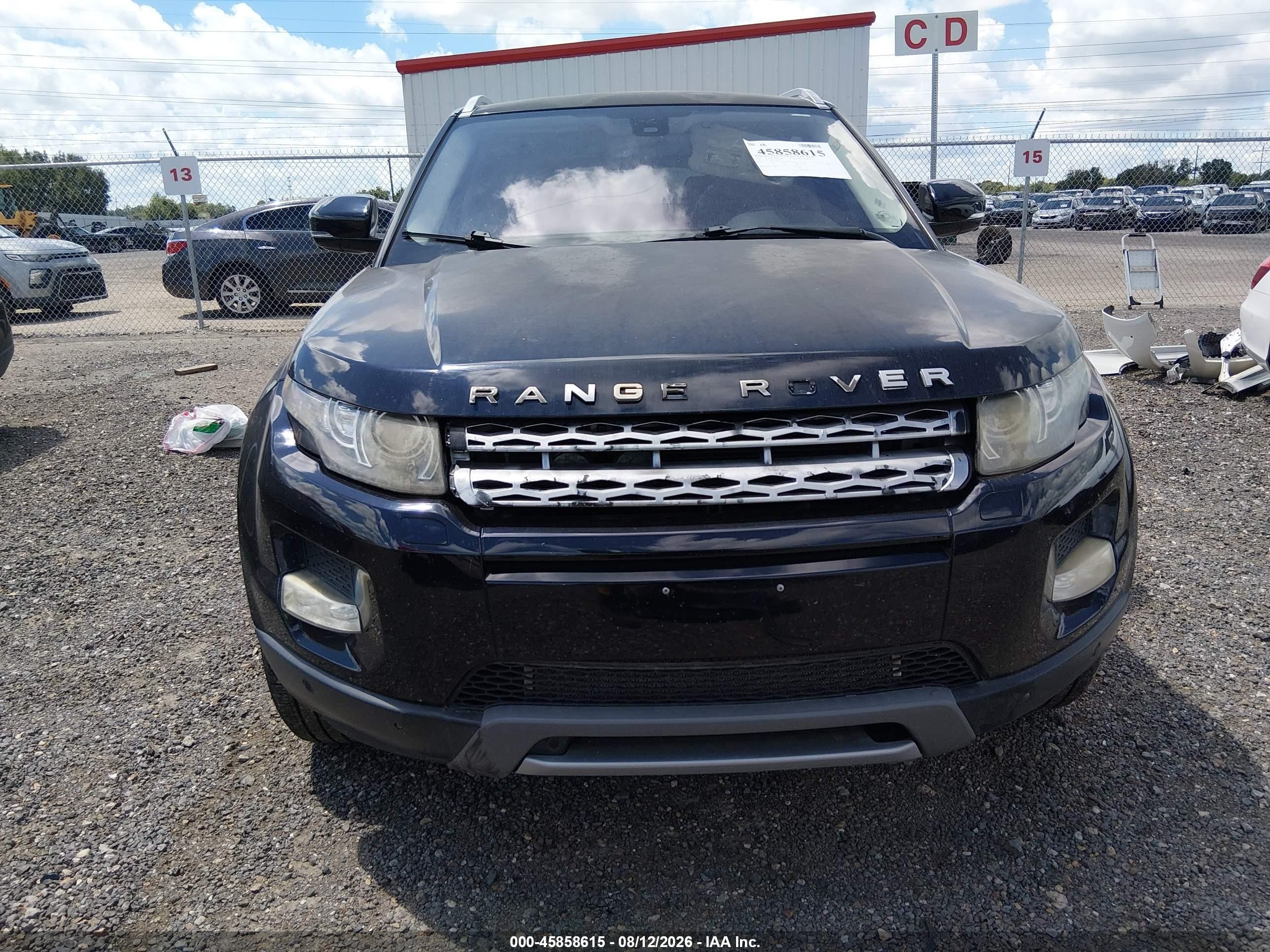 2012 Land Rover Range Rover Evoque Pure Plus Black vin: SALVV2BG6CH606754