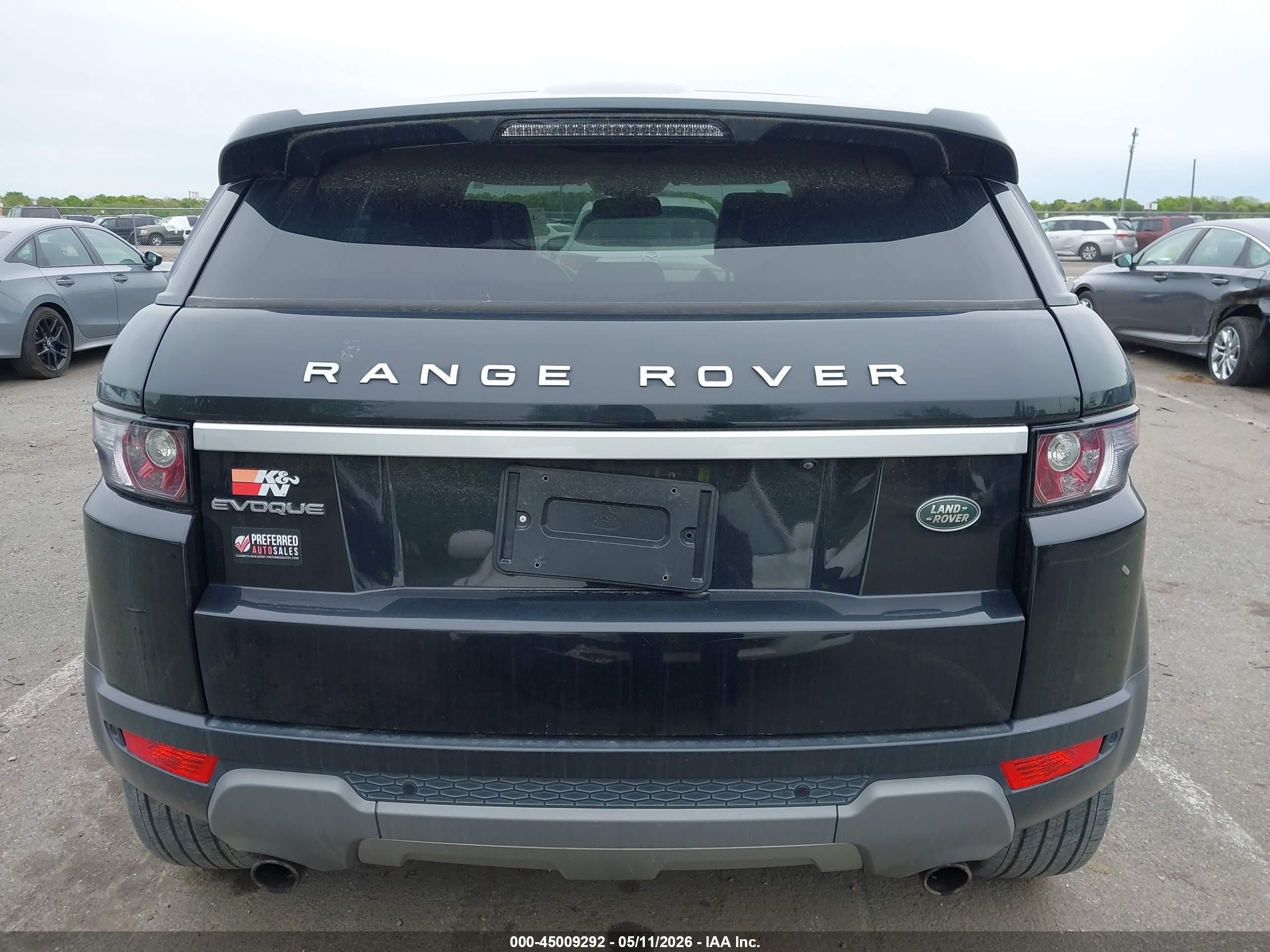 2014 Land Rover Range Rover Evoque Prestige Black vin: SALVV2BG8EH951402