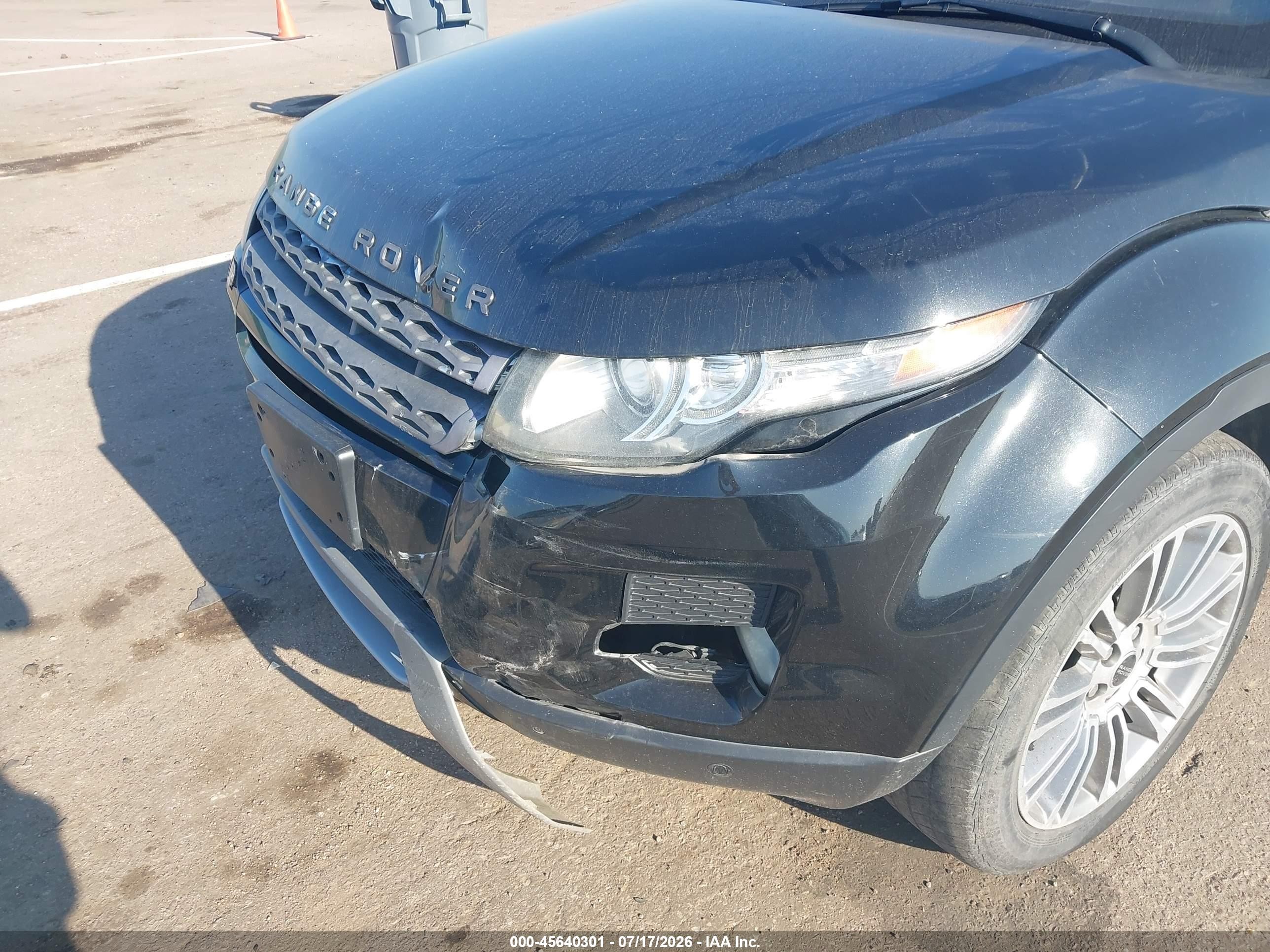 2012 Land Rover Range Rover Evoque Pure Plus Black vin: SALVV2BG9CH681514
