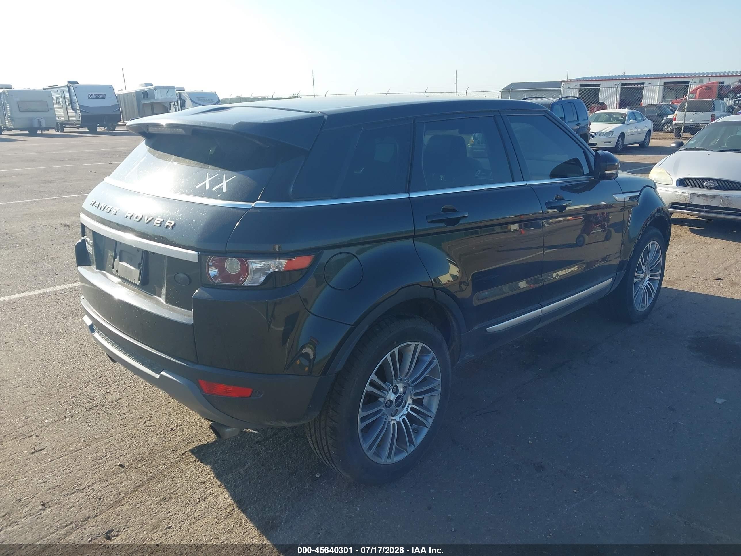 2012 Land Rover Range Rover Evoque Pure Plus Black vin: SALVV2BG9CH681514