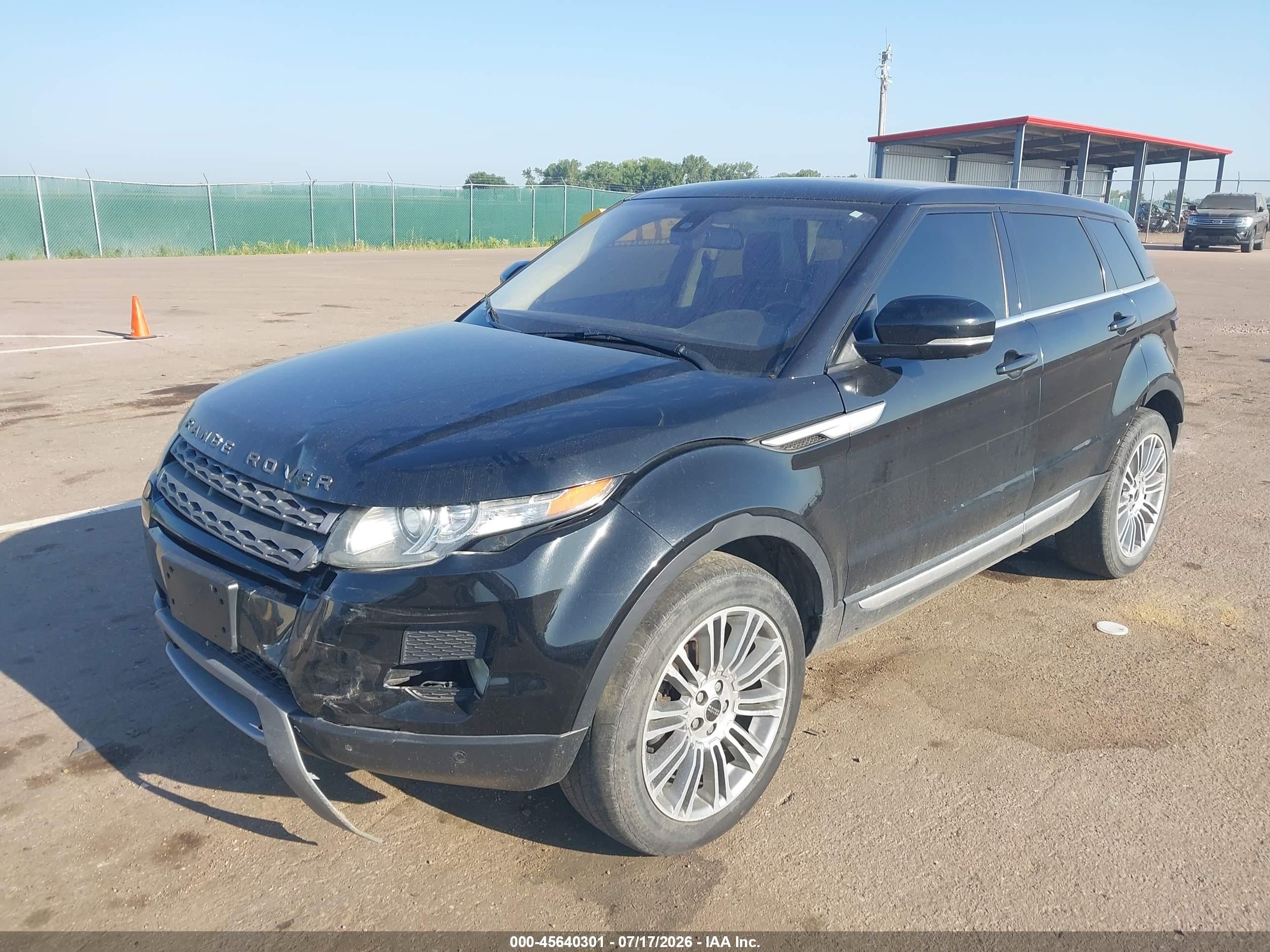2012 Land Rover Range Rover Evoque Pure Plus Black vin: SALVV2BG9CH681514