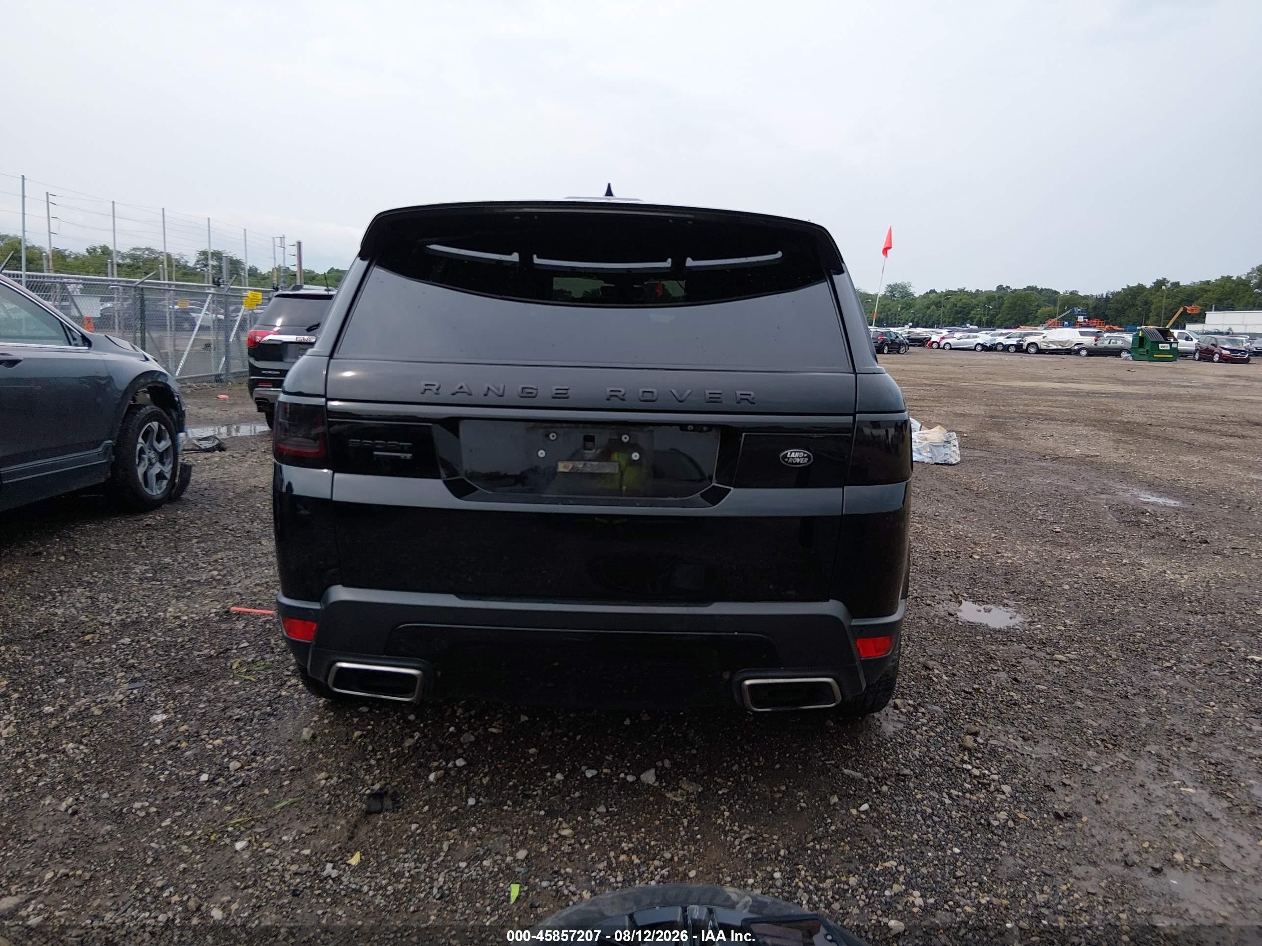 2019 Land Rover Range Rover Sport Se Mhev Black vin: SALWG2RU6KA869375