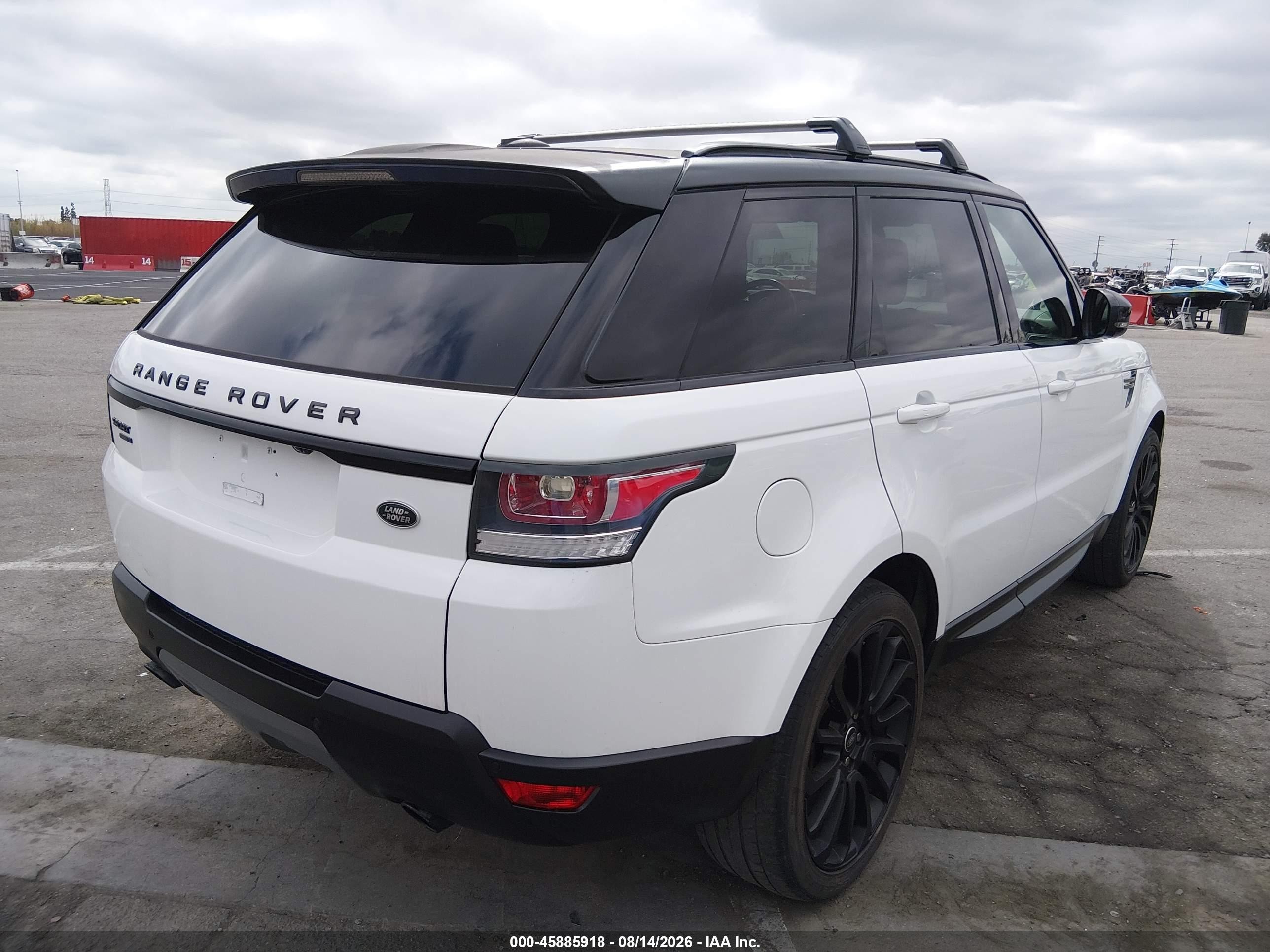 2014 Land Rover Range Rover Sport 3.0l V6 Supercharged Hse/3.0l V6 Supercharged Se White vin: SALWG2WF9EA356227