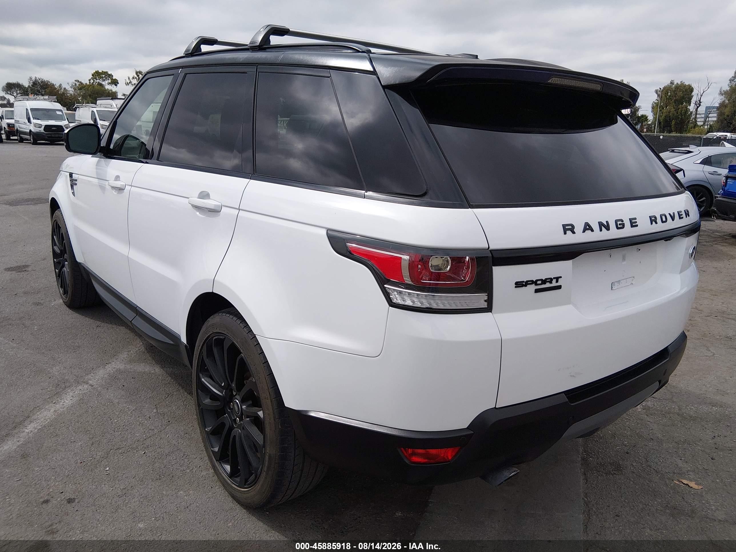 2014 Land Rover Range Rover Sport 3.0l V6 Supercharged Hse/3.0l V6 Supercharged Se White vin: SALWG2WF9EA356227