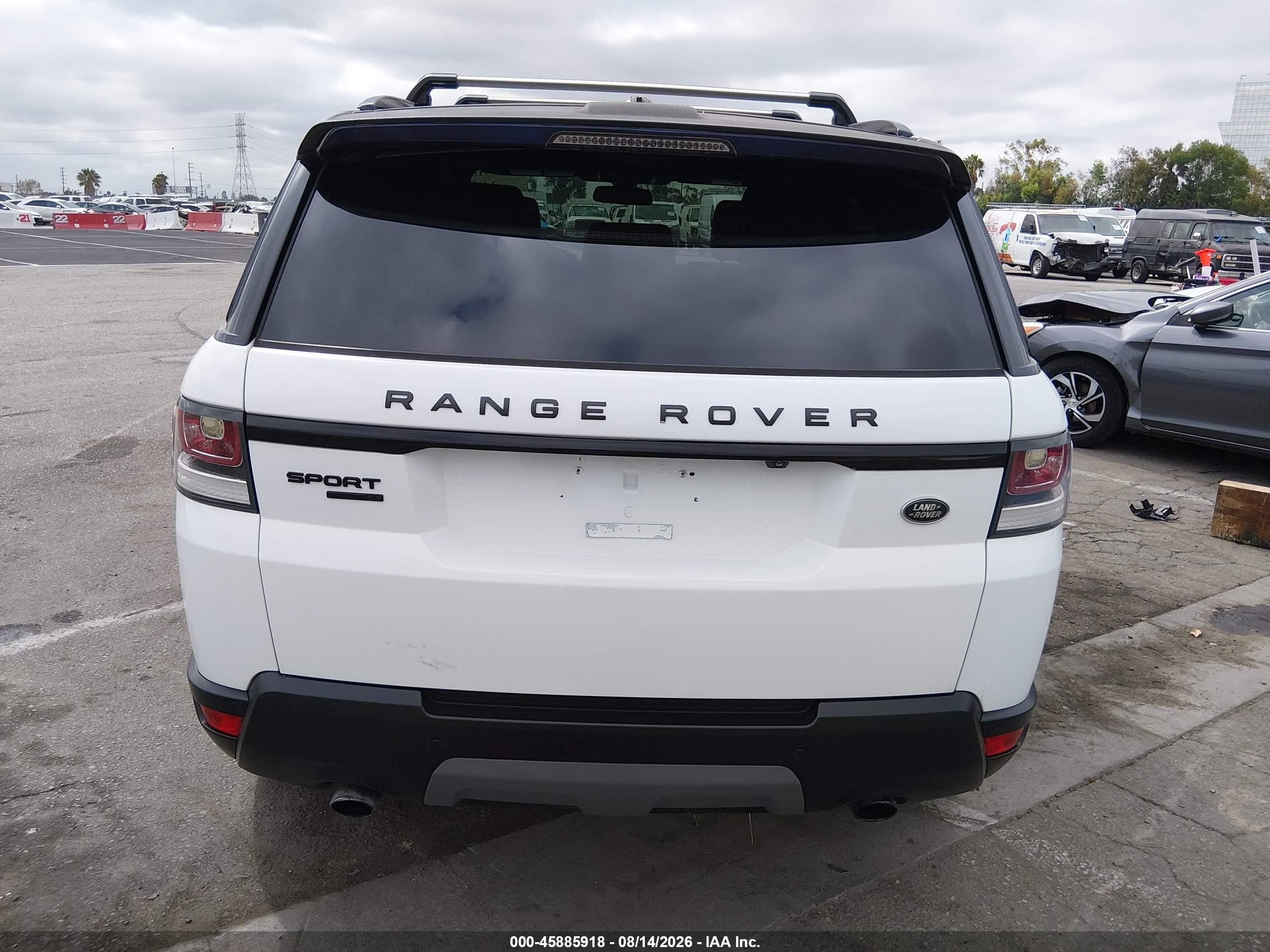 2014 Land Rover Range Rover Sport 3.0l V6 Supercharged Hse/3.0l V6 Supercharged Se White vin: SALWG2WF9EA356227