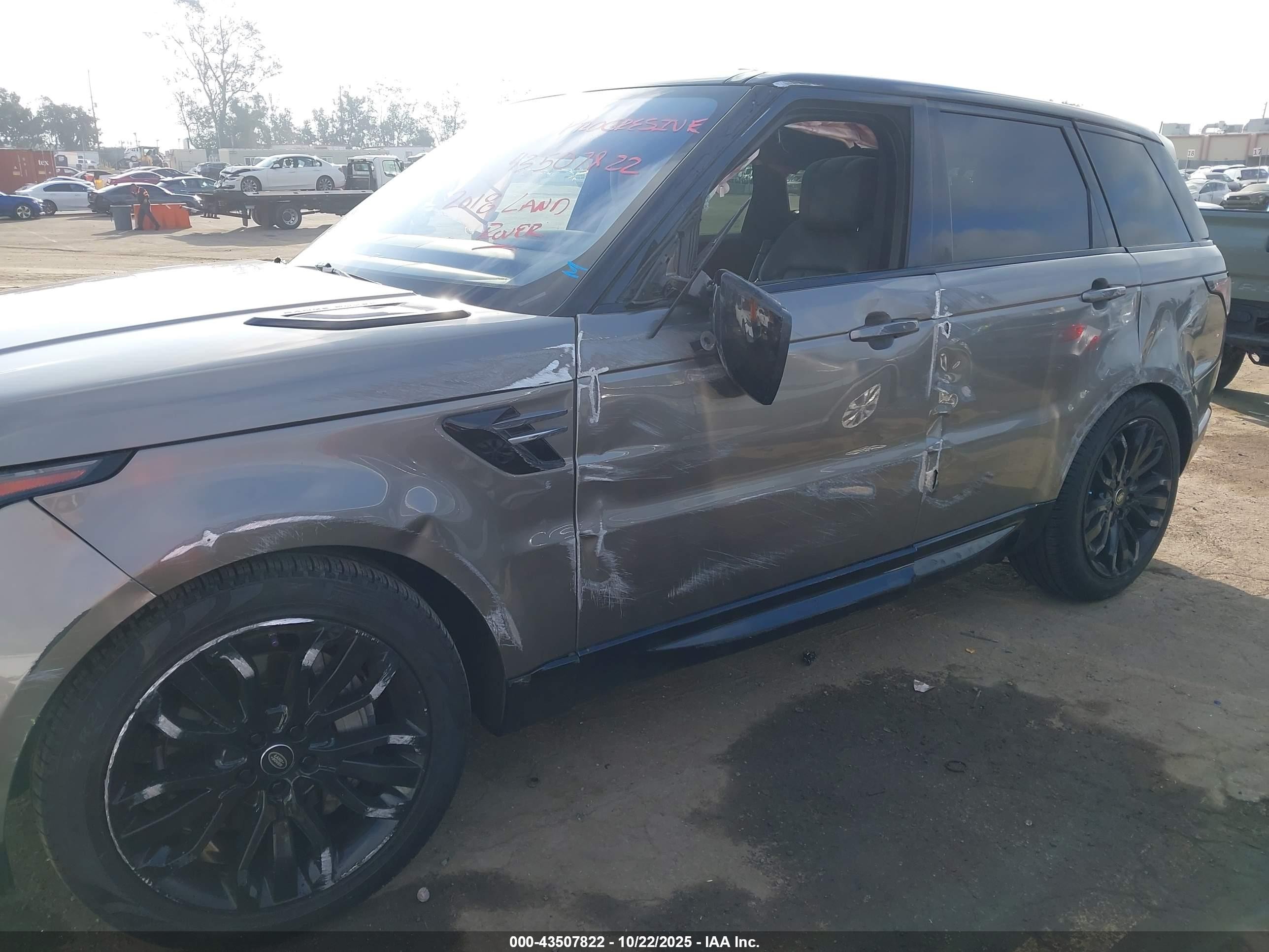 2018 Land Rover Range Rover Sport Hse Gray vin: SALWR2RV1JA803933