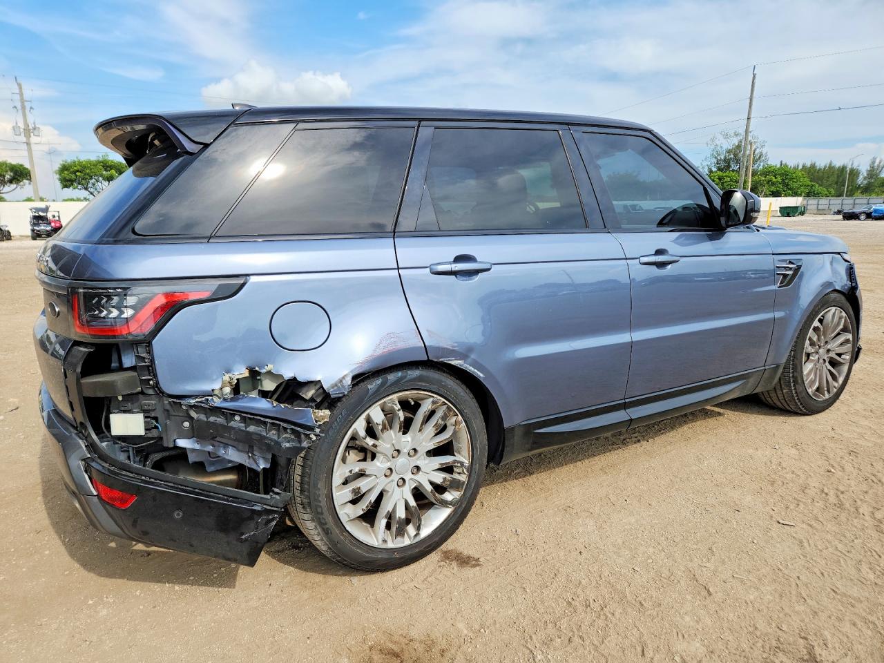 2019 Land Rover Range Rover Sport Hse Синий vin: SALWR2RVXKA847429