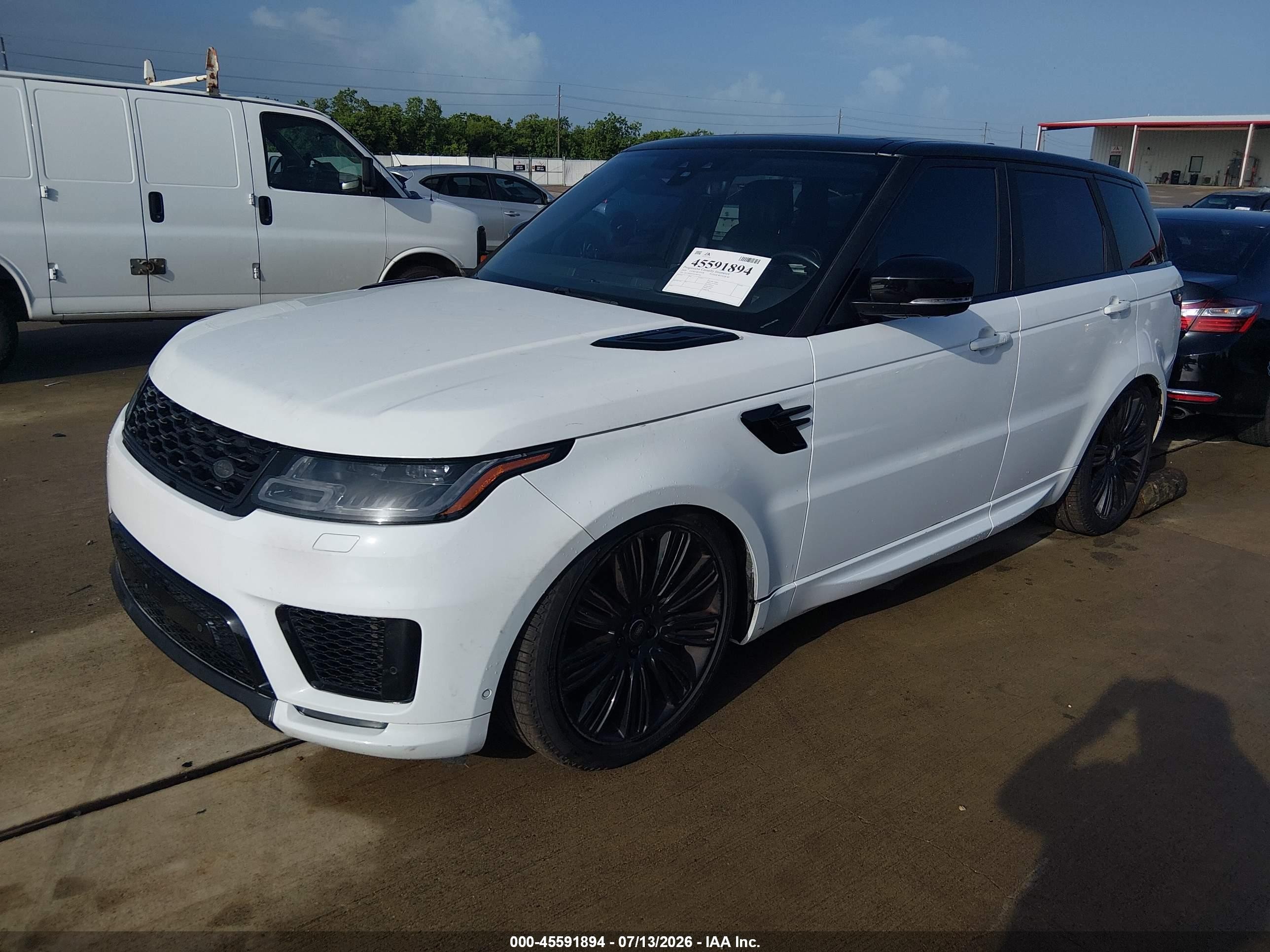 2020 Land Rover Range Rover Sport Hse Dynamic Белый vin: SALWR2SEXLA887344