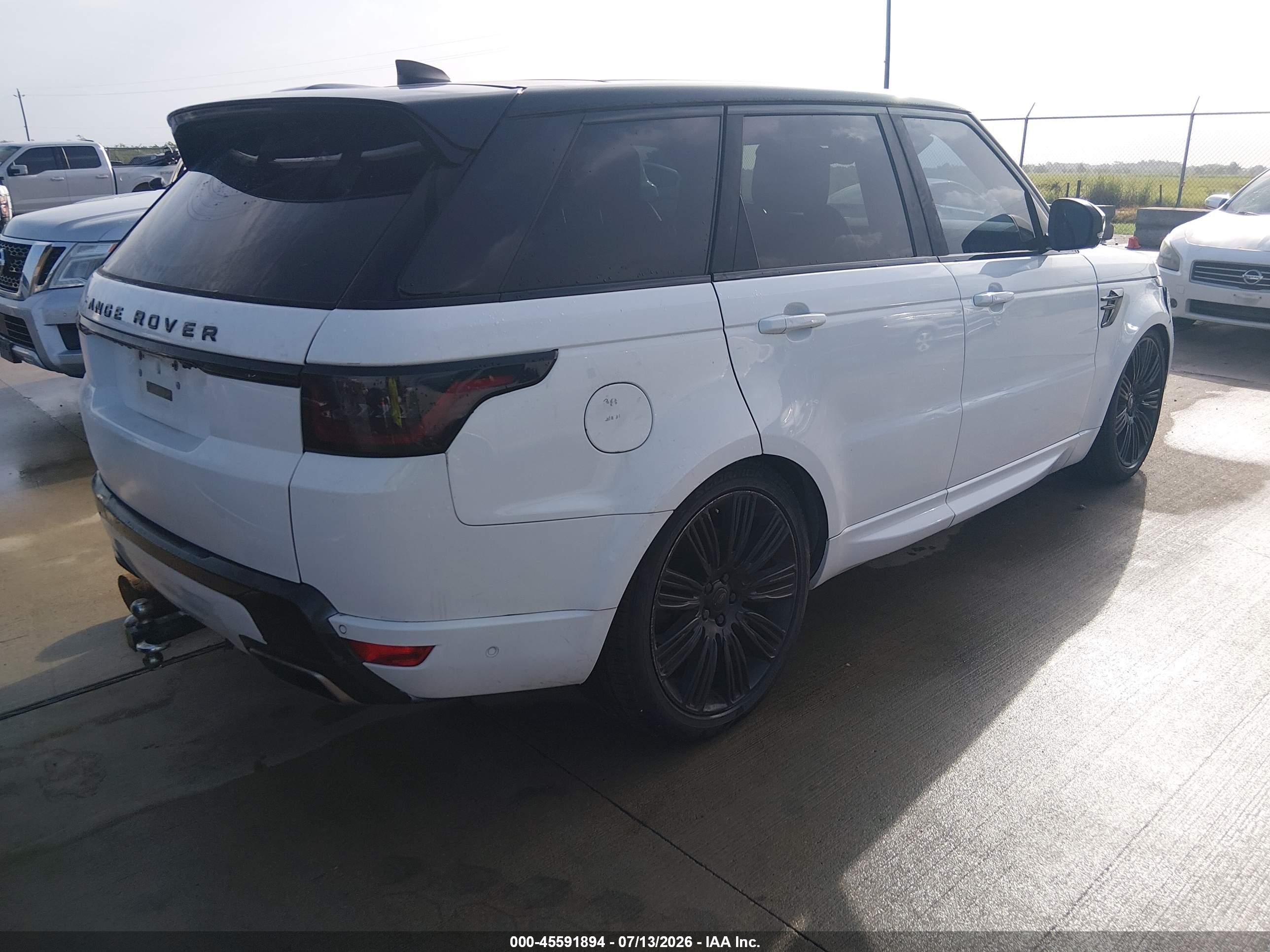 2020 Land Rover Range Rover Sport Hse Dynamic Белый vin: SALWR2SEXLA887344