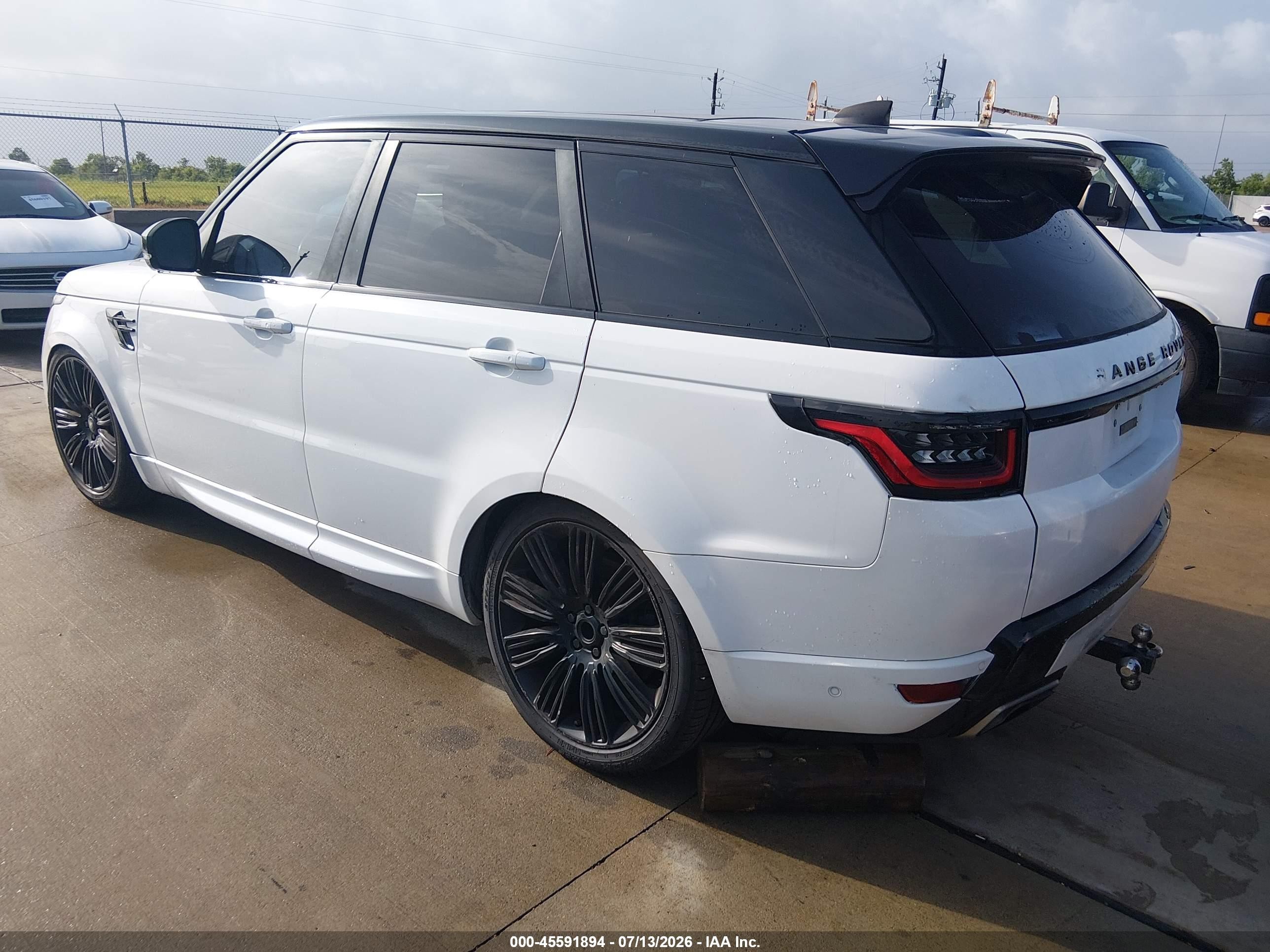 2020 Land Rover Range Rover Sport Hse Dynamic Белый vin: SALWR2SEXLA887344