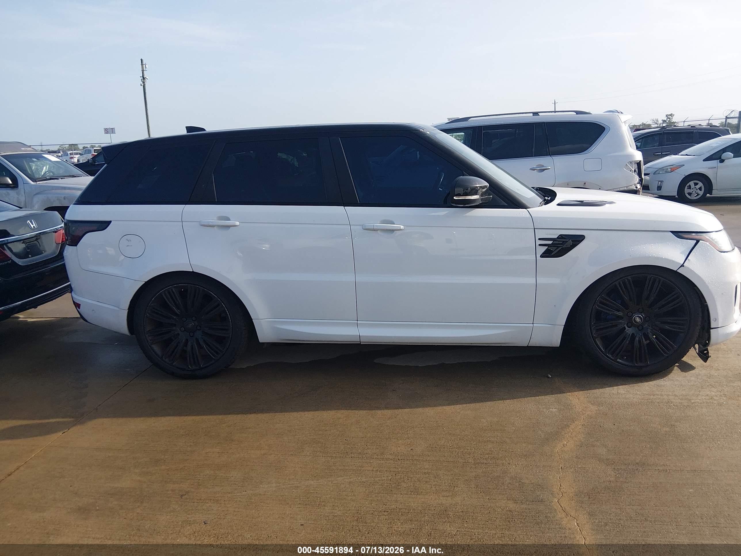 2020 Land Rover Range Rover Sport Hse Dynamic Белый vin: SALWR2SEXLA887344