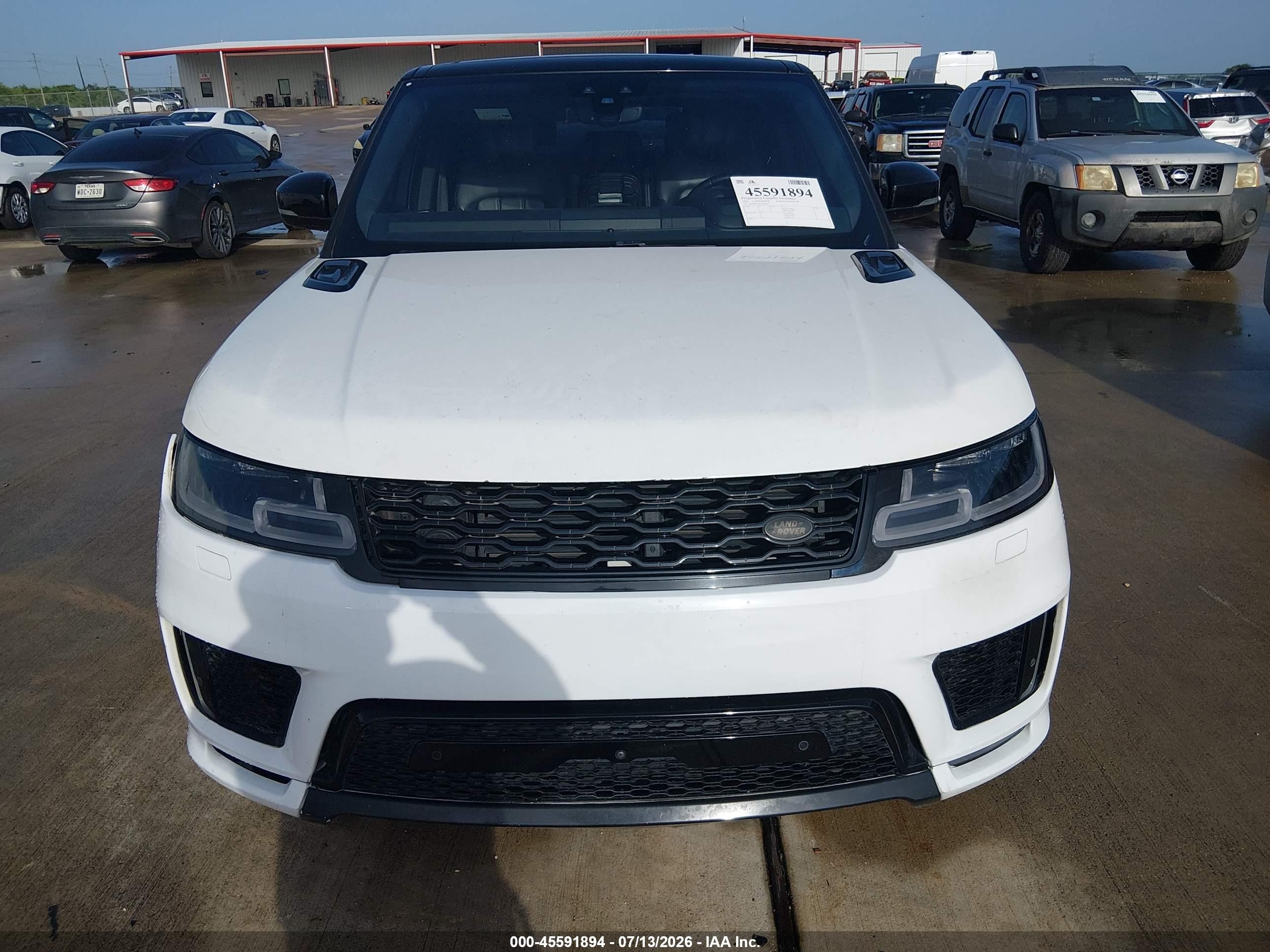 2020 Land Rover Range Rover Sport Hse Dynamic Белый vin: SALWR2SEXLA887344