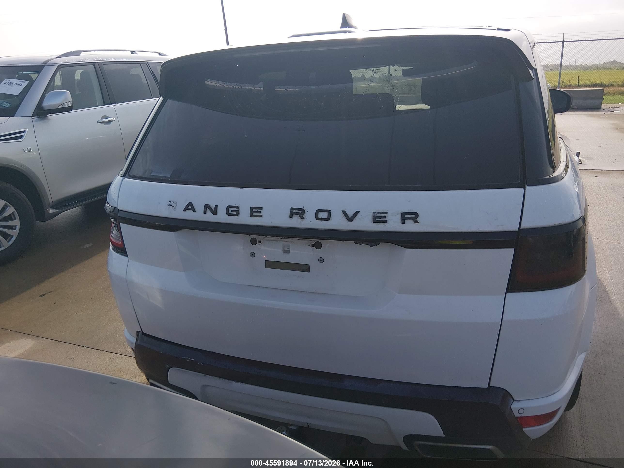 2020 Land Rover Range Rover Sport Hse Dynamic Белый vin: SALWR2SEXLA887344
