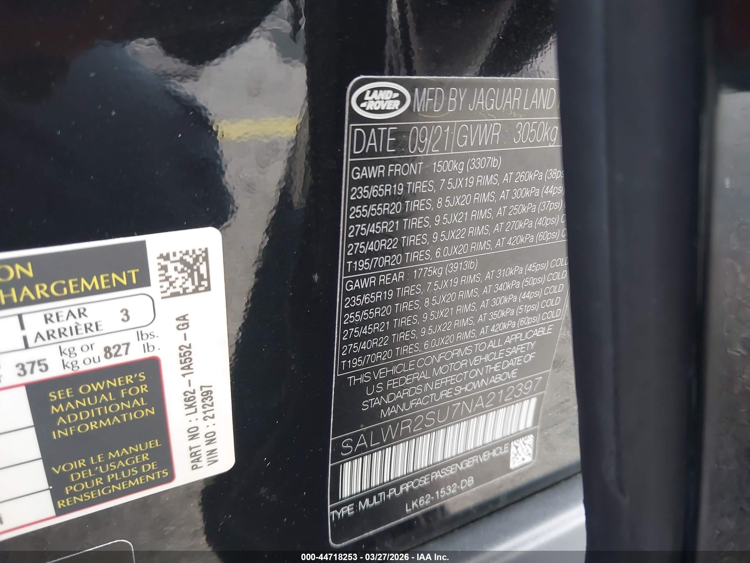 2022 Land Rover Range Rover Sport Hse Silver Edition Mhev Black vin: SALWR2SU7NA212397
