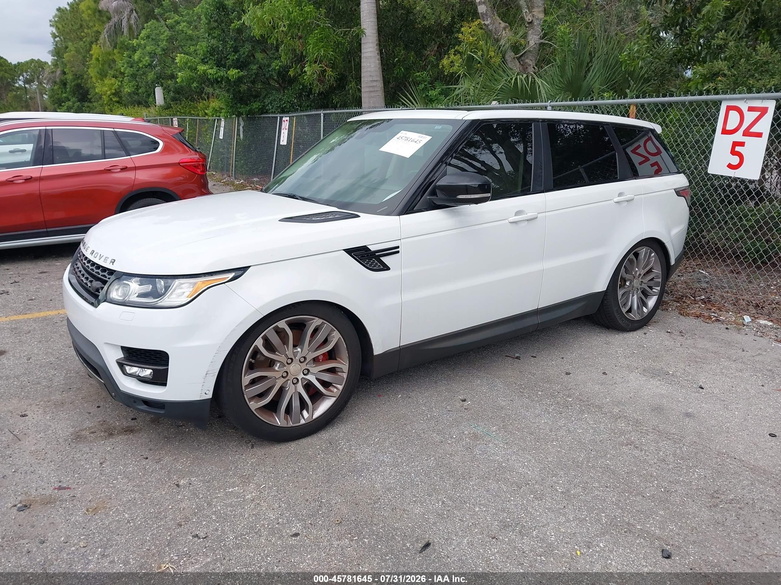 2014 Land Rover Range Rover Sport 5.0l V8 Supercharged White vin: SALWR2TF1EA386398