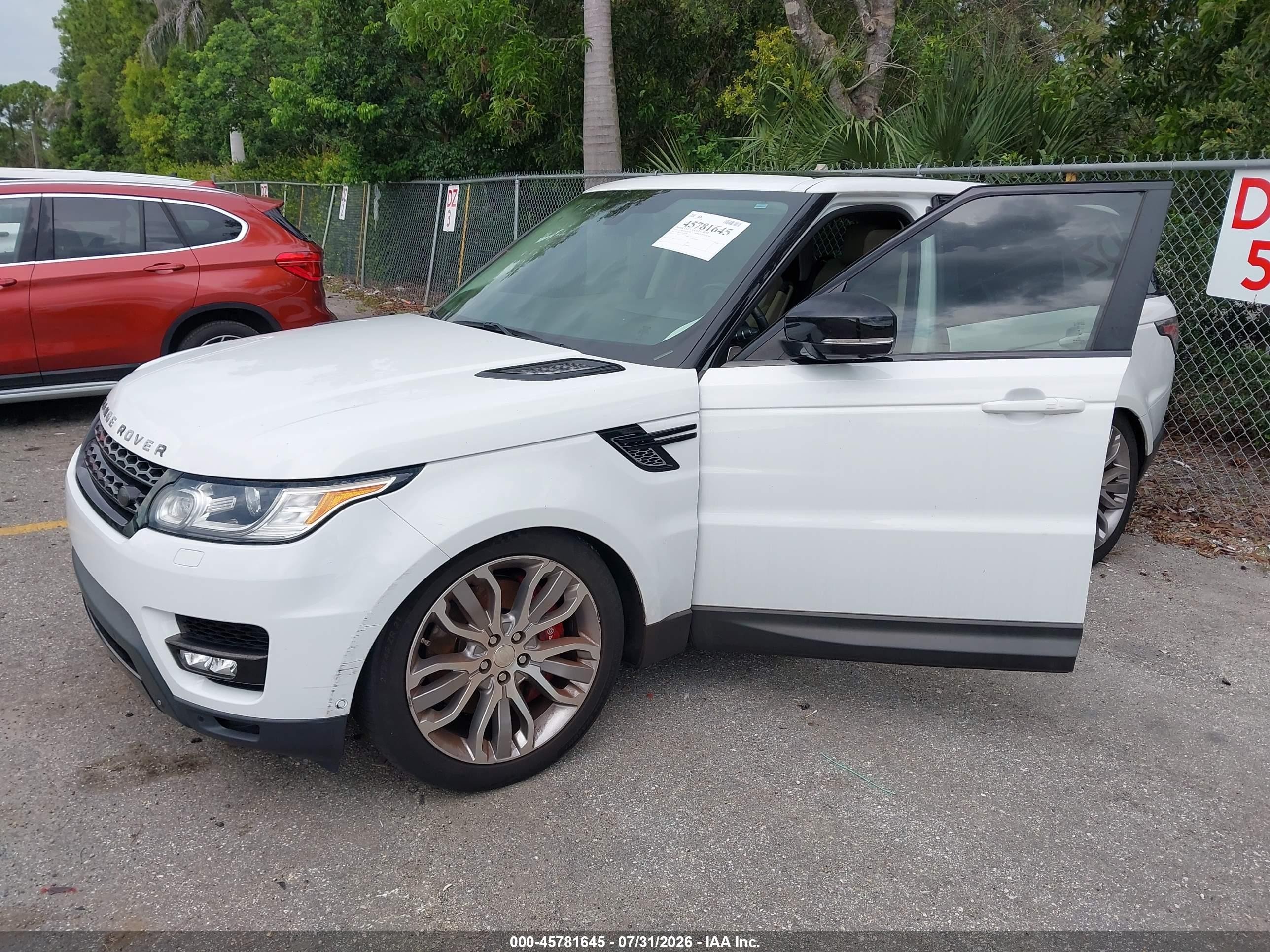 2014 Land Rover Range Rover Sport 5.0l V8 Supercharged White vin: SALWR2TF1EA386398