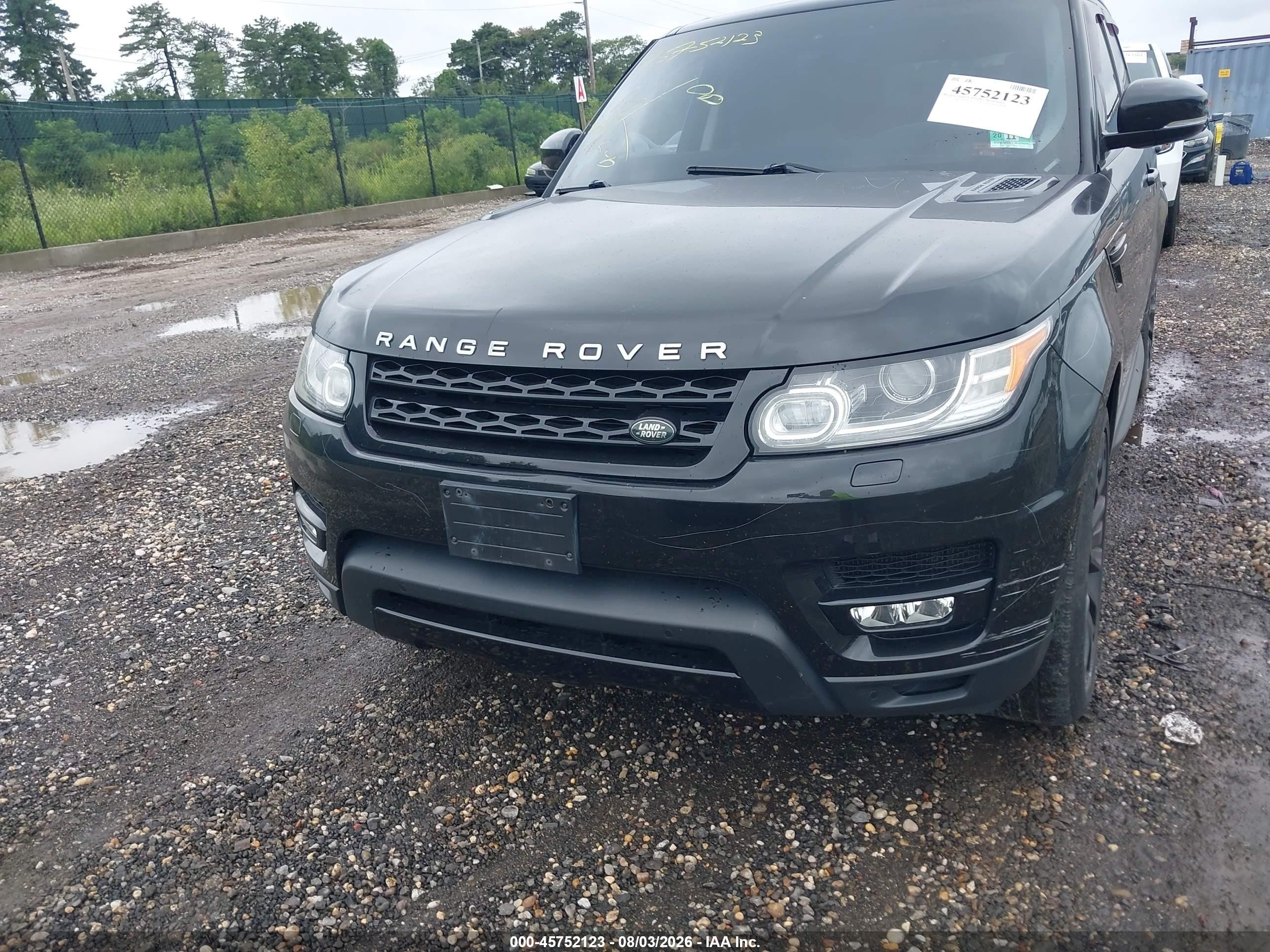 2015 Land Rover Range Rover Sport 5.0l V8 Supercharged Black vin: SALWR2TF1FA504869