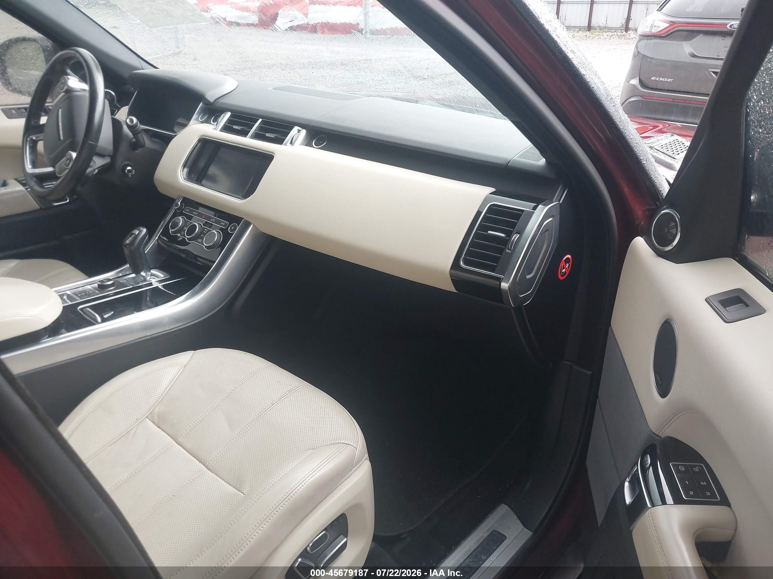 2015 Land Rover Range Rover Sport 5.0l V8 Supercharged Maroon vin: SALWR2TF1FA606060