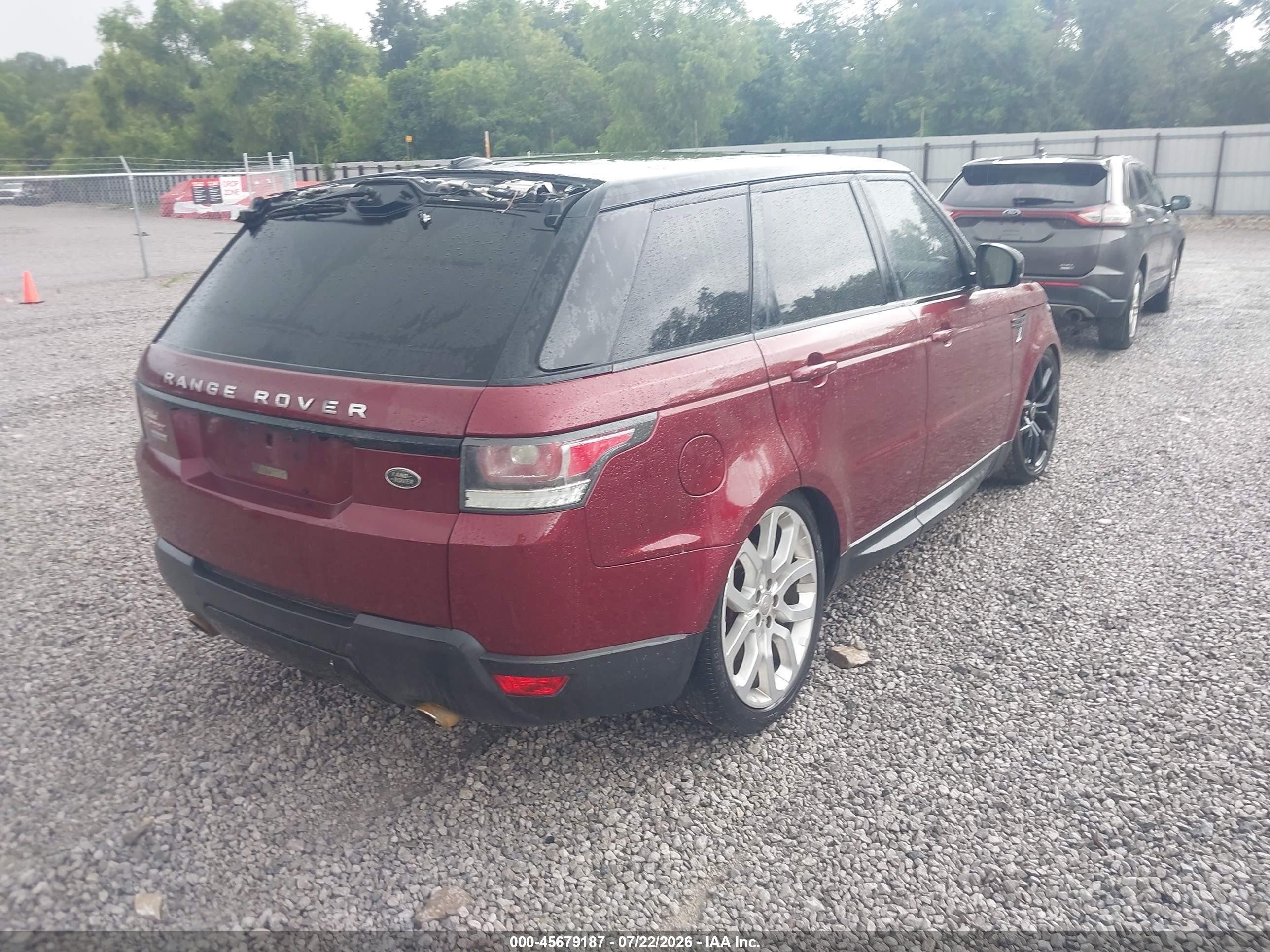 2015 Land Rover Range Rover Sport 5.0l V8 Supercharged Maroon vin: SALWR2TF1FA606060