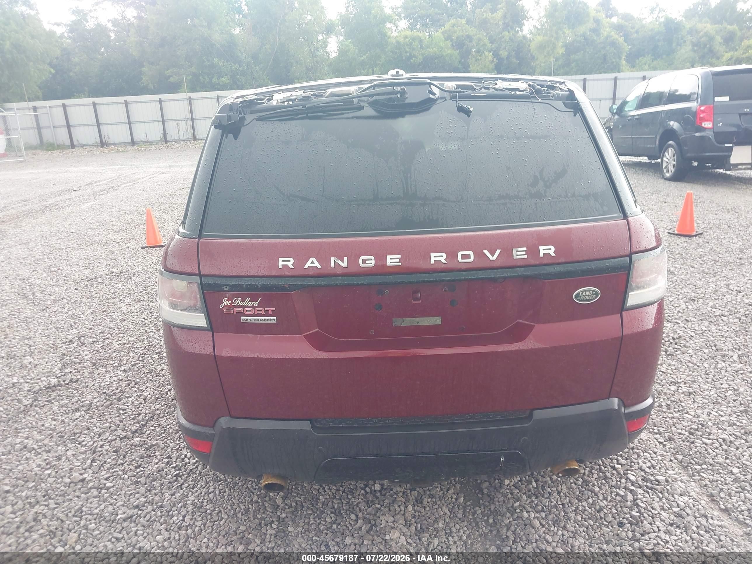 2015 Land Rover Range Rover Sport 5.0l V8 Supercharged Maroon vin: SALWR2TF1FA606060