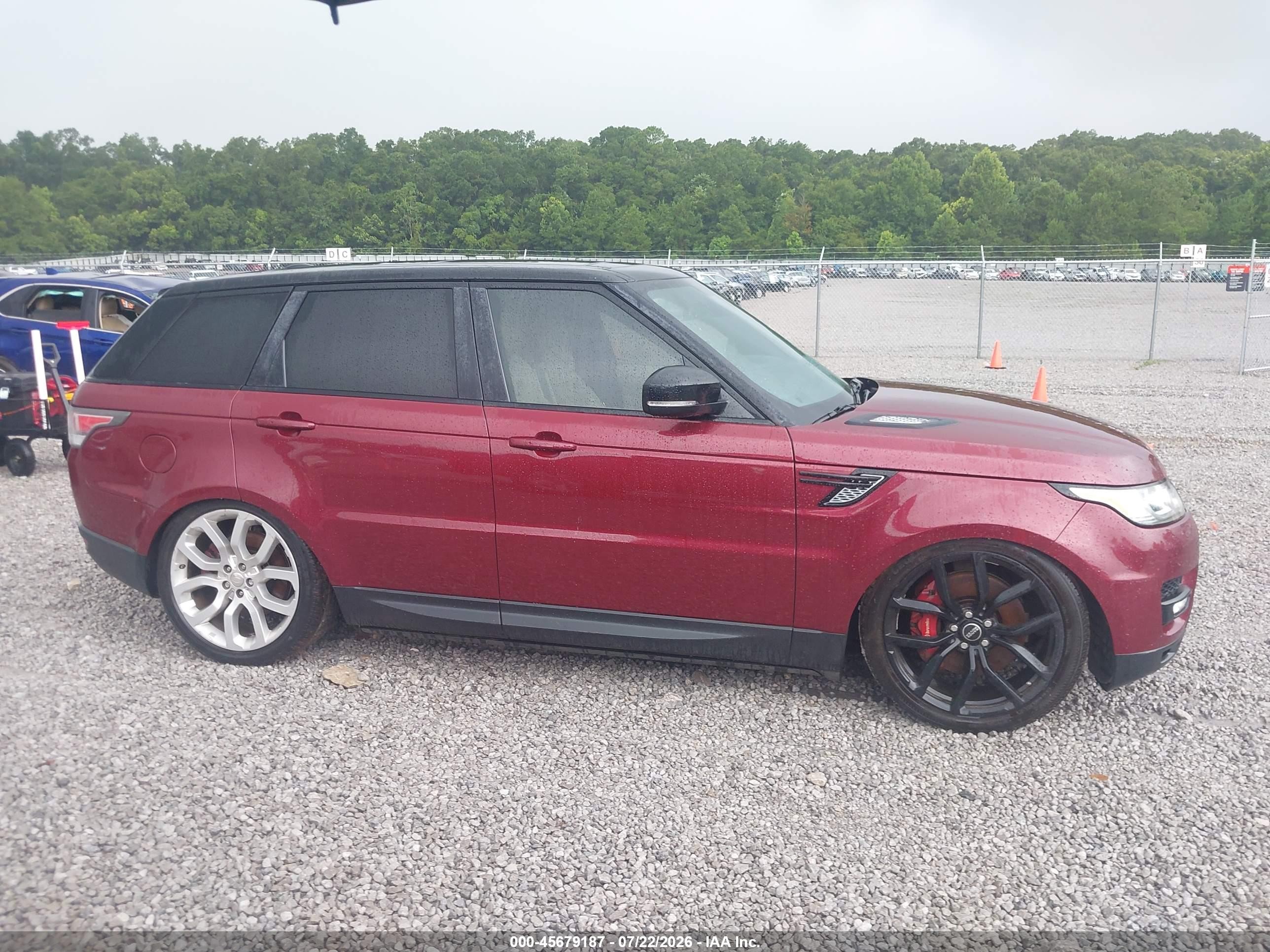 2015 Land Rover Range Rover Sport 5.0l V8 Supercharged Maroon vin: SALWR2TF1FA606060