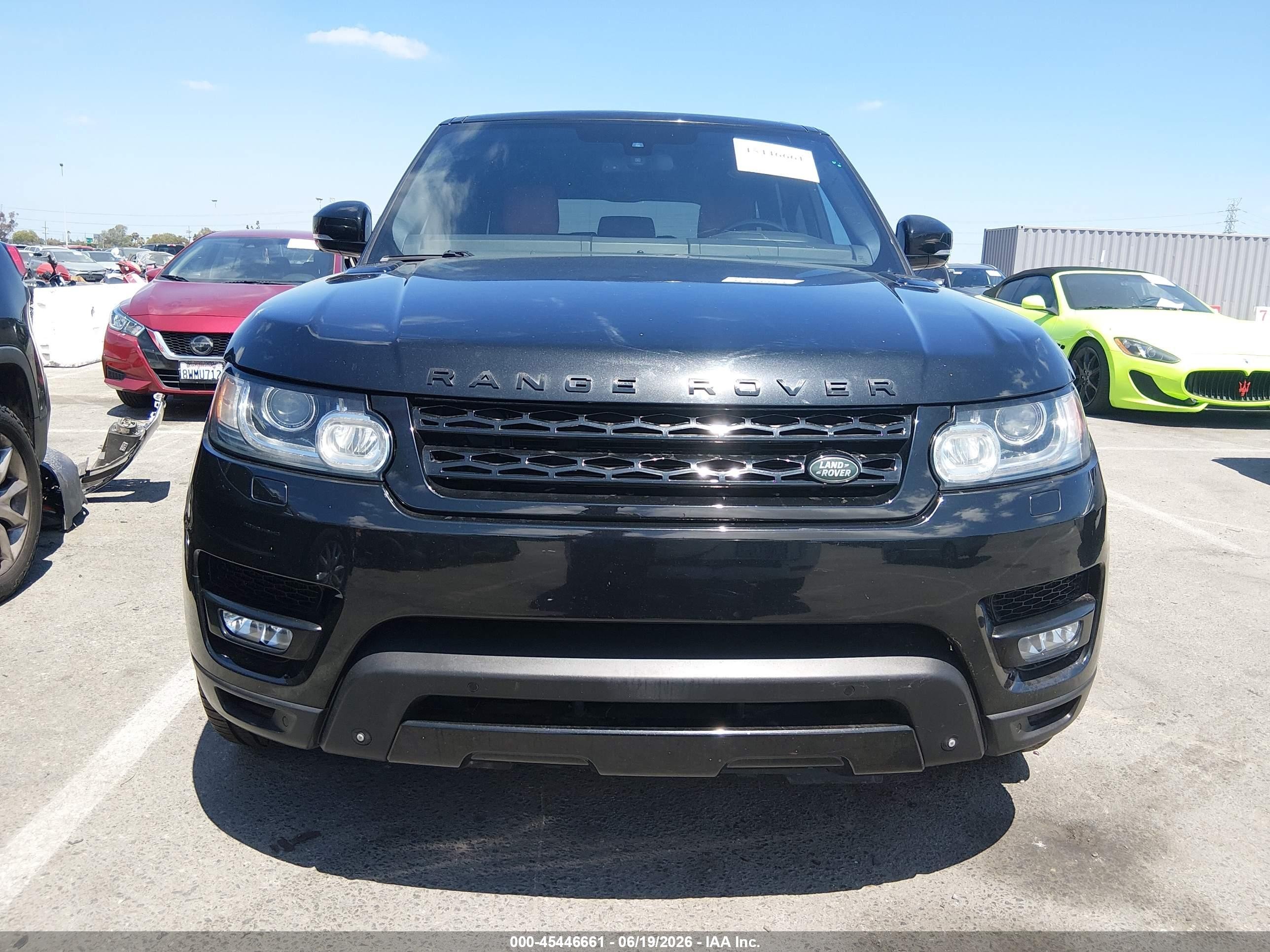 2015 Land Rover Range Rover Sport 5.0l V8 Supercharged Black vin: SALWR2TF3FA534097