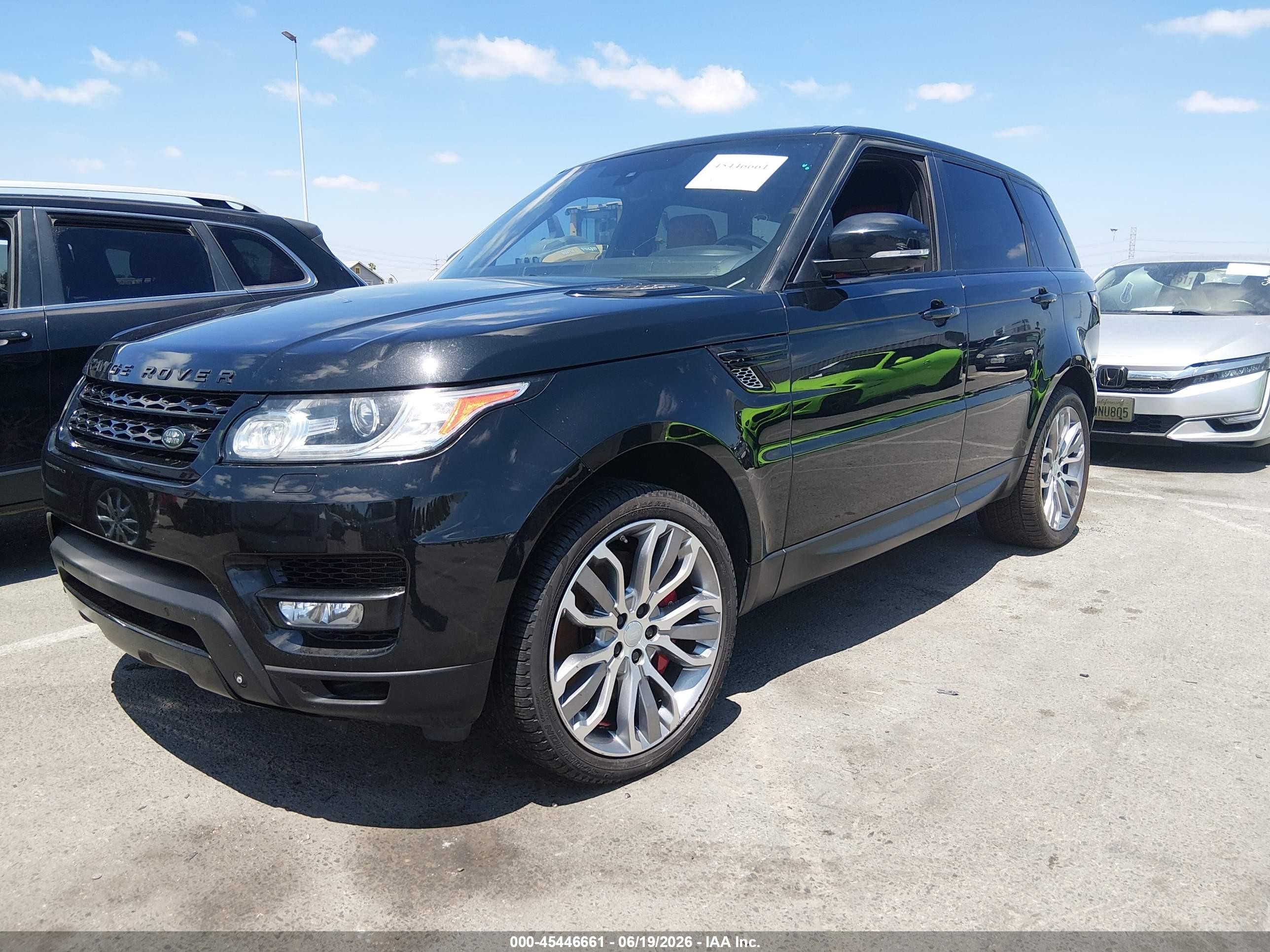 2015 Land Rover Range Rover Sport 5.0l V8 Supercharged Black vin: SALWR2TF3FA534097