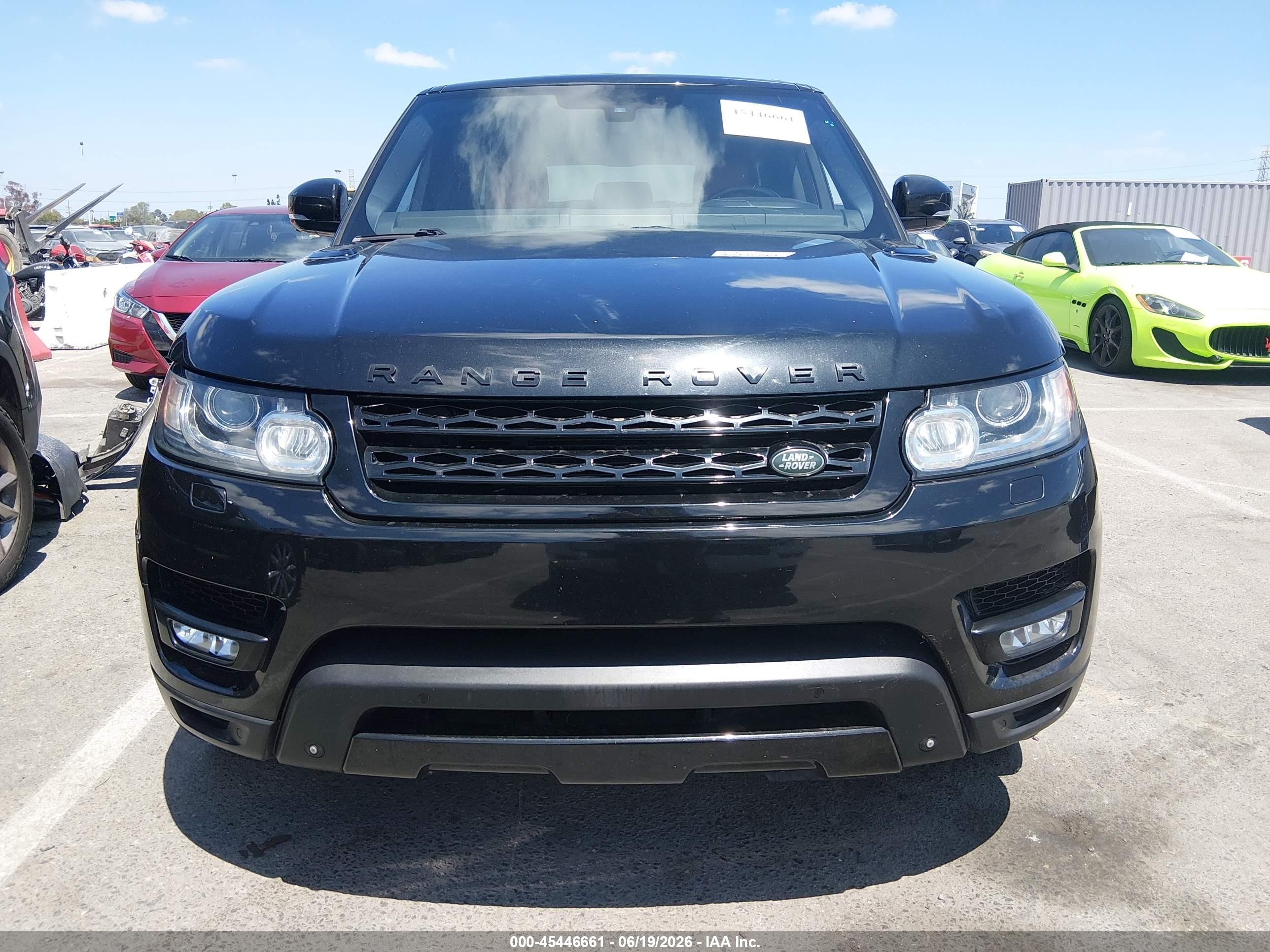 2015 Land Rover Range Rover Sport 5.0l V8 Supercharged Black vin: SALWR2TF3FA534097