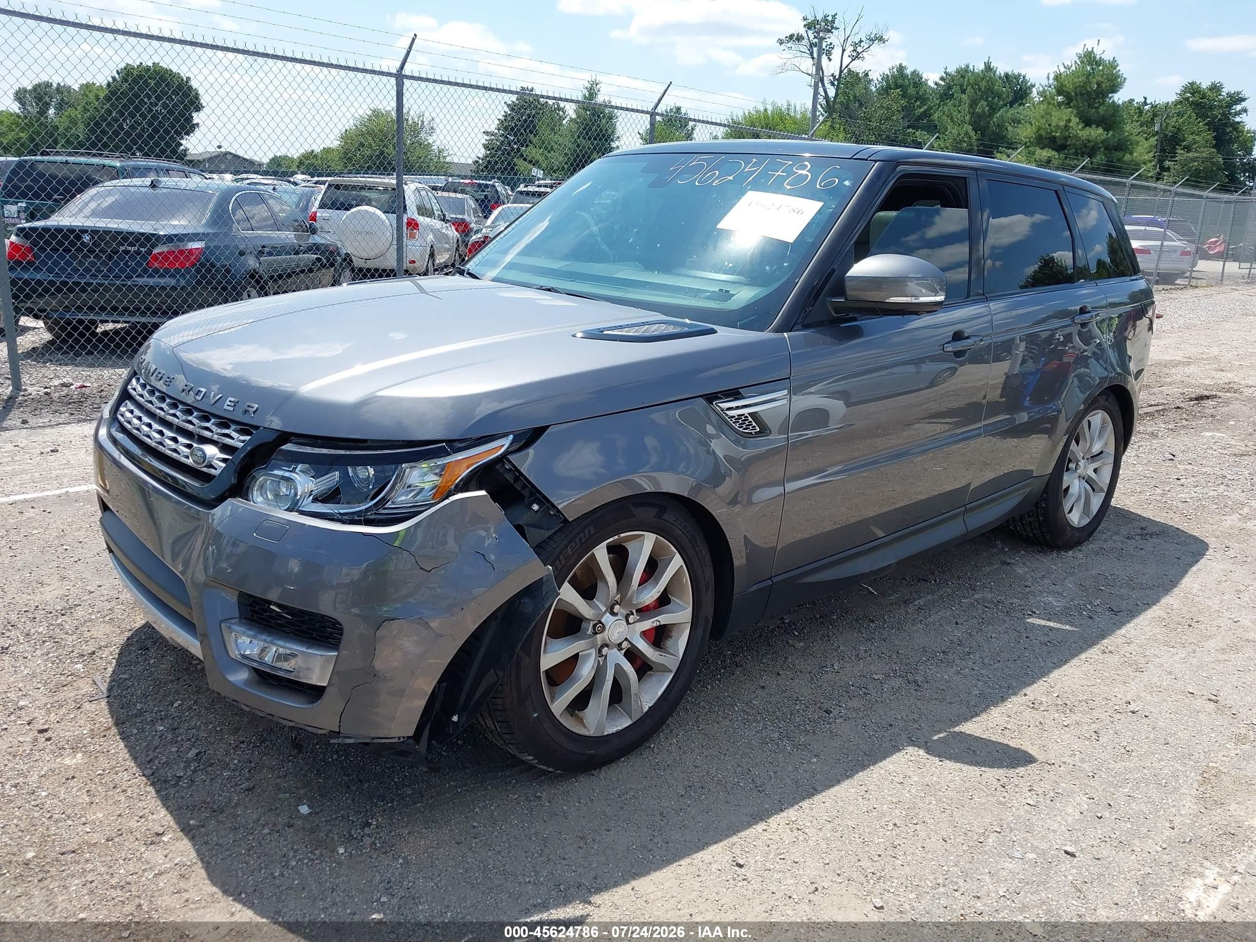 2015 Land Rover Range Rover Sport 5.0l V8 Supercharged Gray vin: SALWR2TF6FA528486